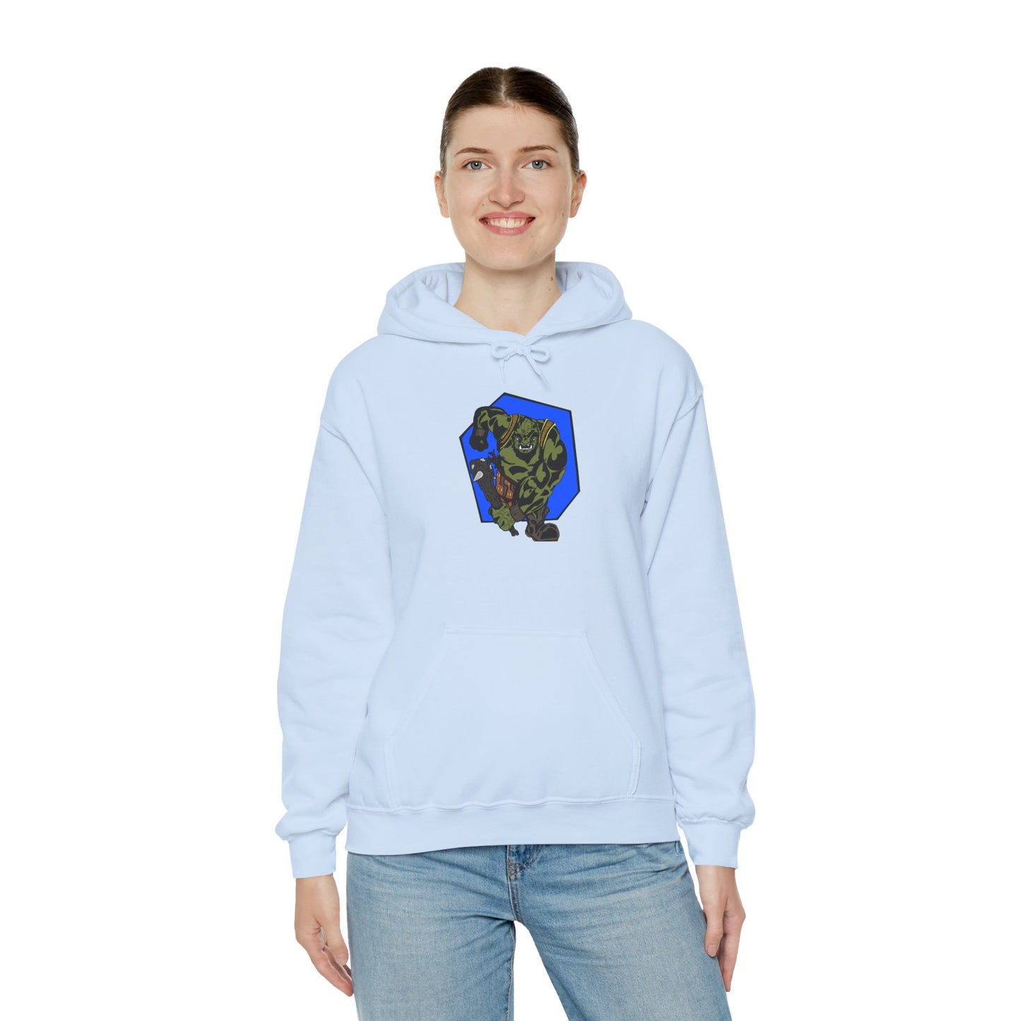 Heroic Monster Hooded Sweatshirt, Cozy Casual, Gift for Gamer, Geek Wear, Unisex Hoodie, Birthday Present, Halloween Style