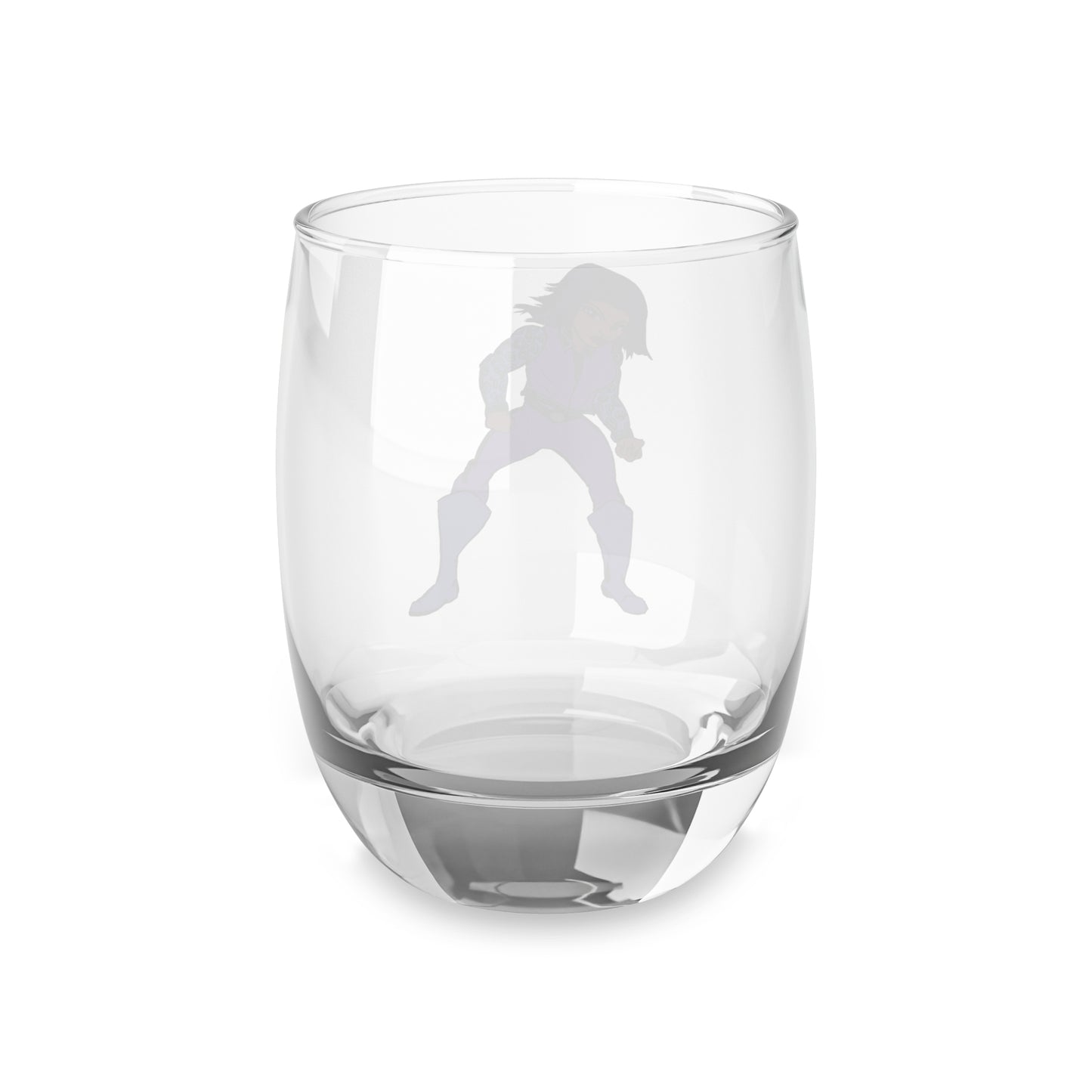 Stylish Hero Woman Whiskey Glass, Unique Barware, Gift for Him, Personalized Drinkware, Retro Design