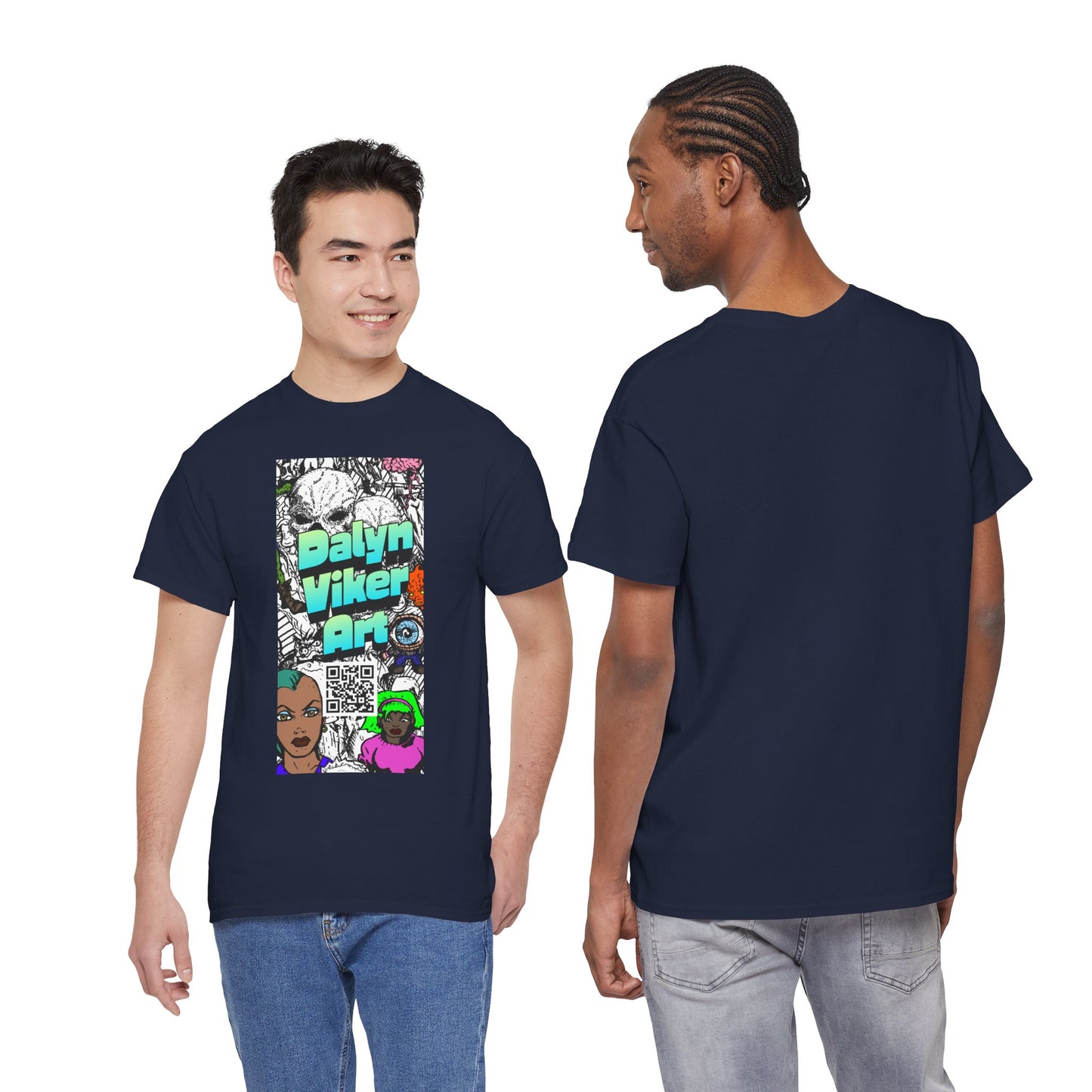 Graphic Art T-Shirt — "Dalyn Viker Art" Vertical Collage Tee