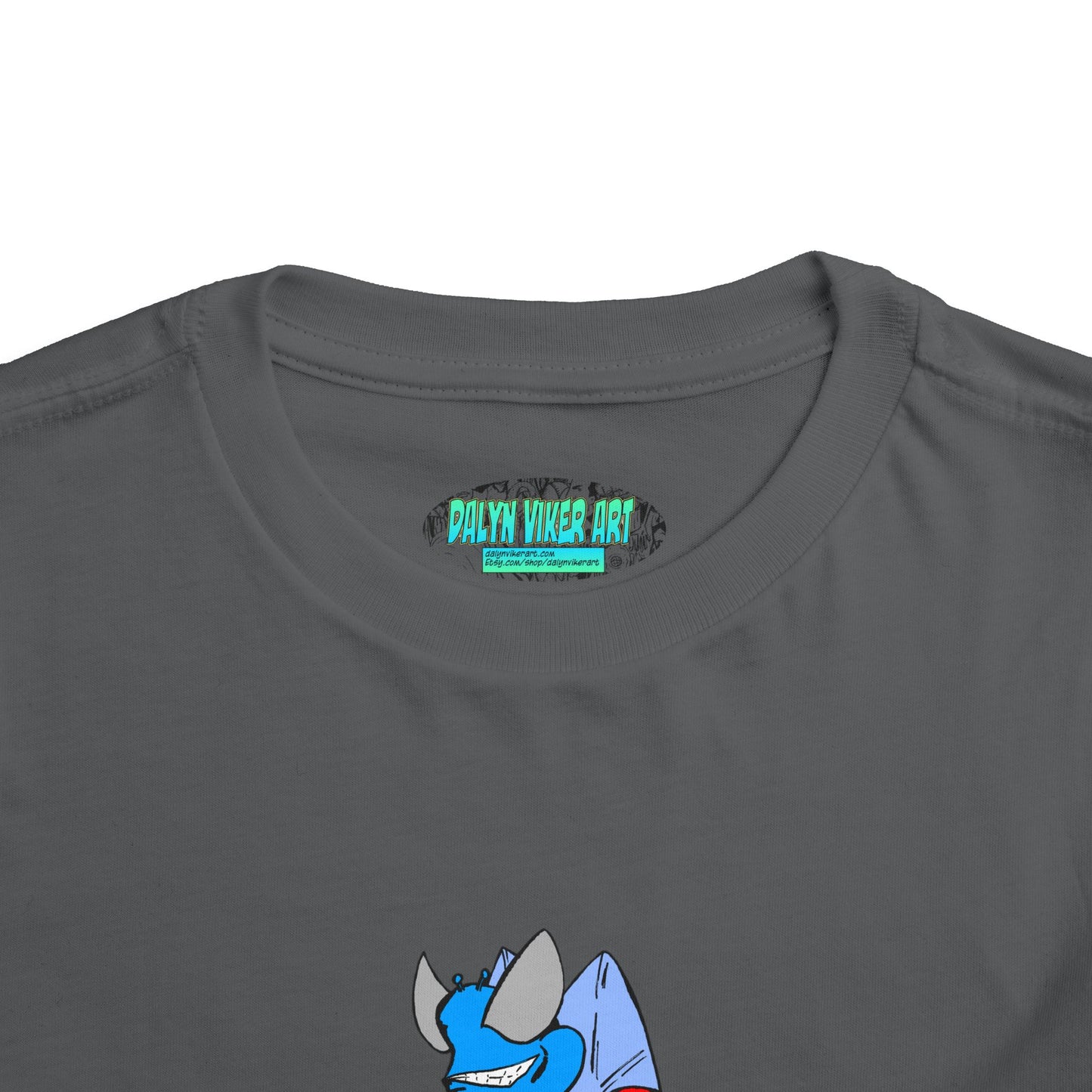 Astro-Fly Toddler Tee — Brave Blue Superhero Bug Graphic