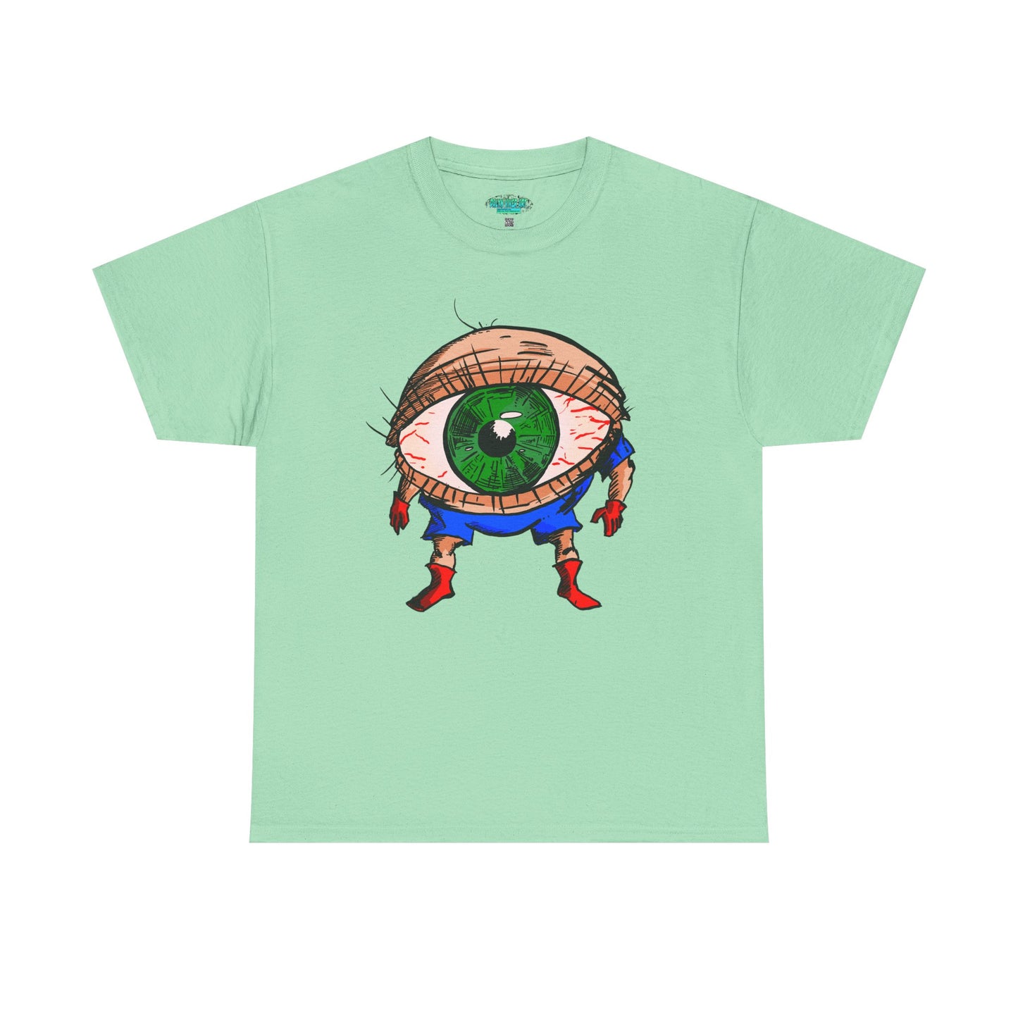 Terrif-EYE-ing - Whimsical Unisex Heavy Cotton Tee with Eye Design