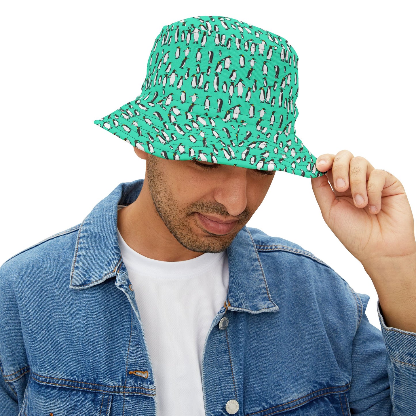 Playful Penguin Pattern Bucket Hat - Trendy Summer Accessory, Beachwear, Outdoor Fun, Gift for Him/Her, Vacation Must-Have