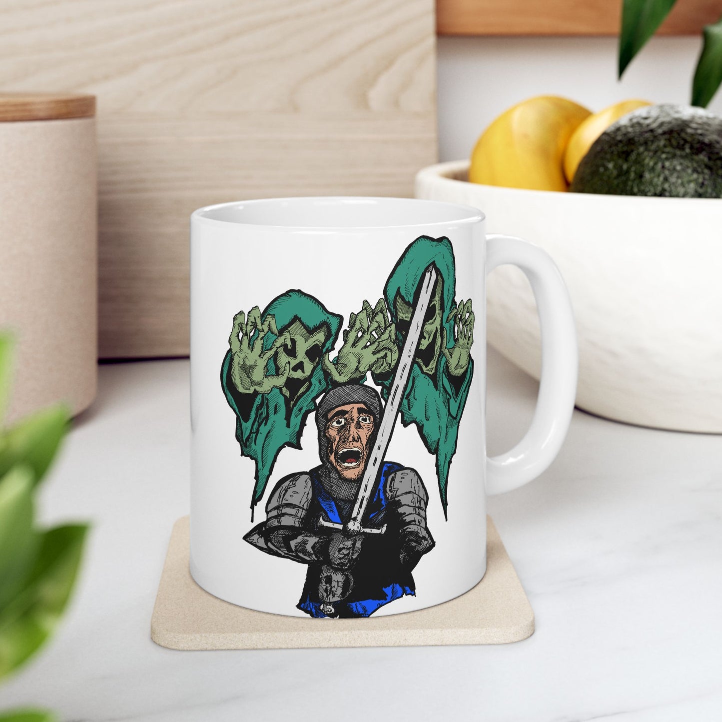 Knight Fright - Spooky Monster Ceramic Mug - Perfect for Halloween & Horror Lovers