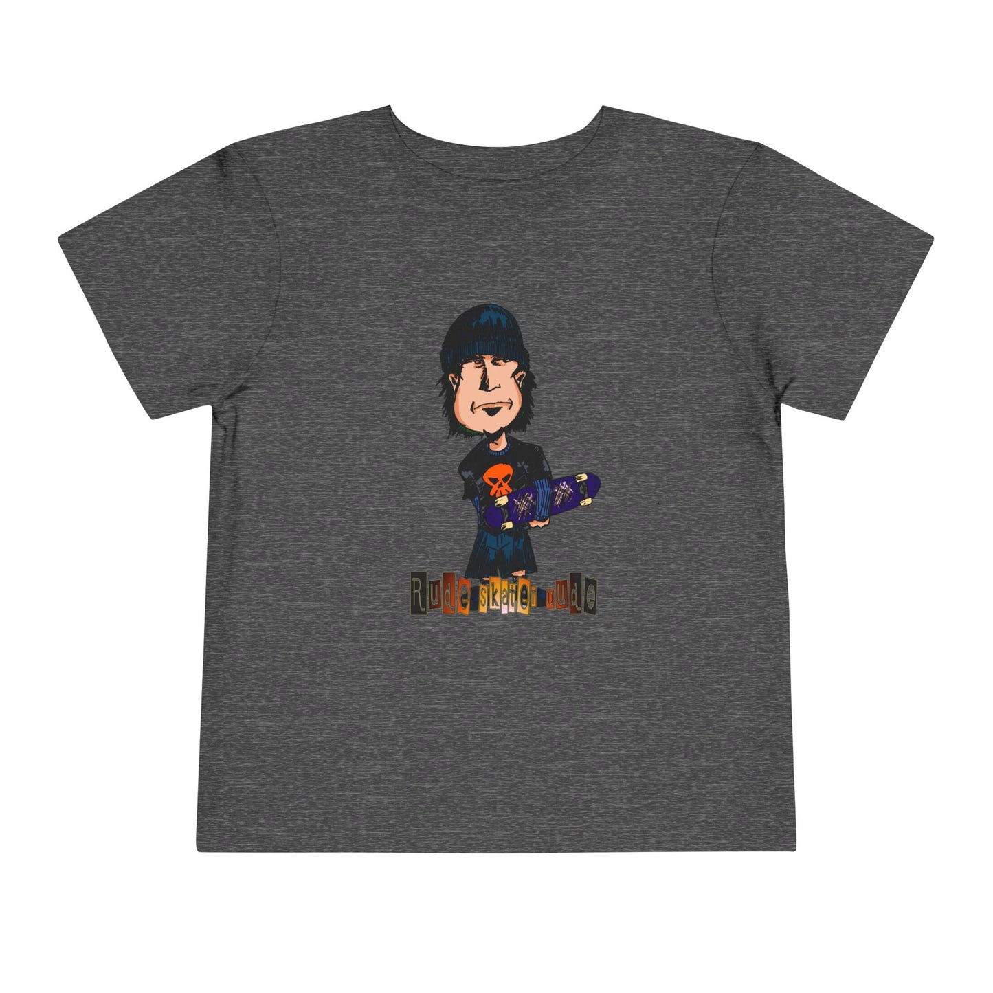 Toddler Tee — Cute Rude Skater Dude Kid Skateboard Graphic Shirt