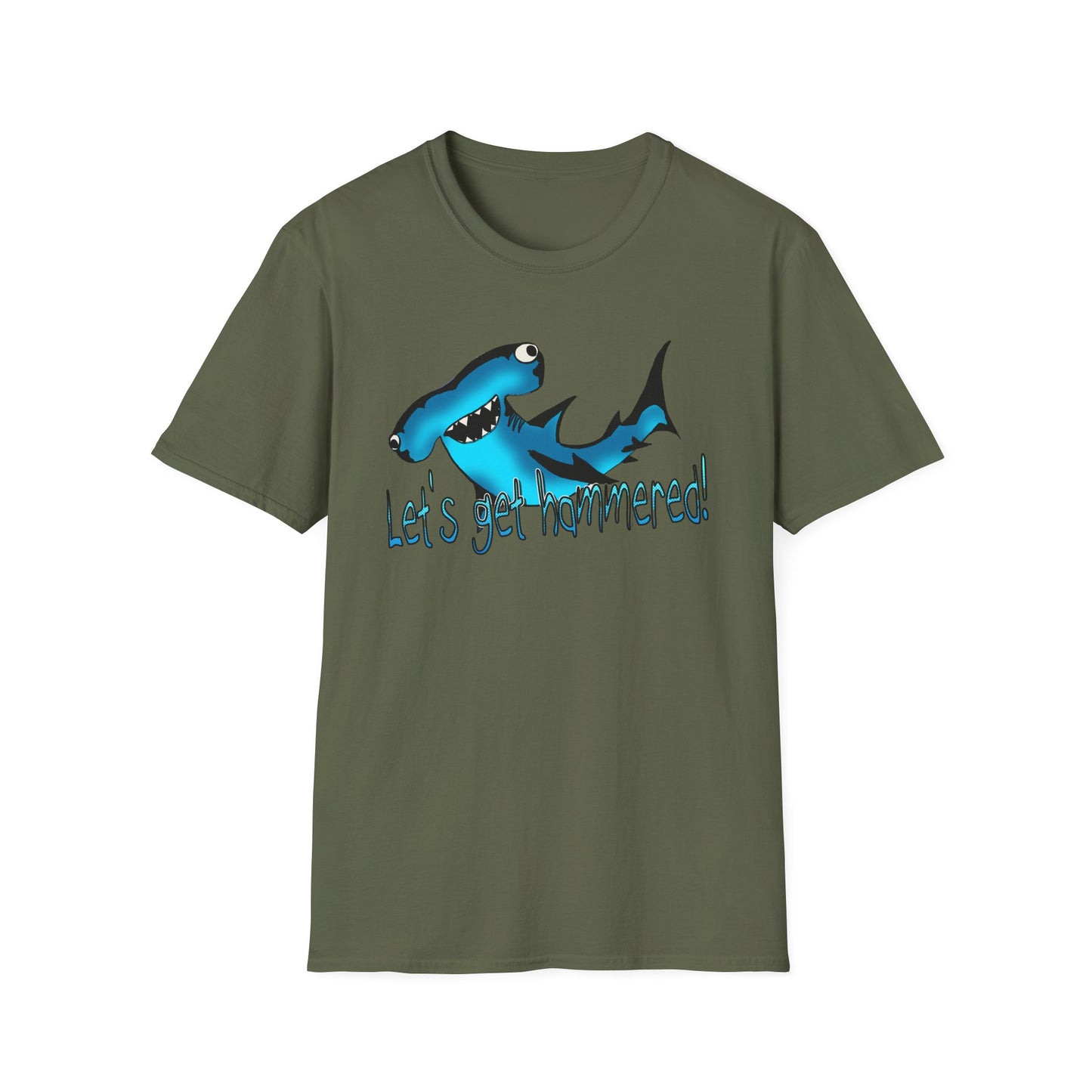 Hammered Shark Unisex T-Shirt – Let's Get Crunk Drinking Shirt