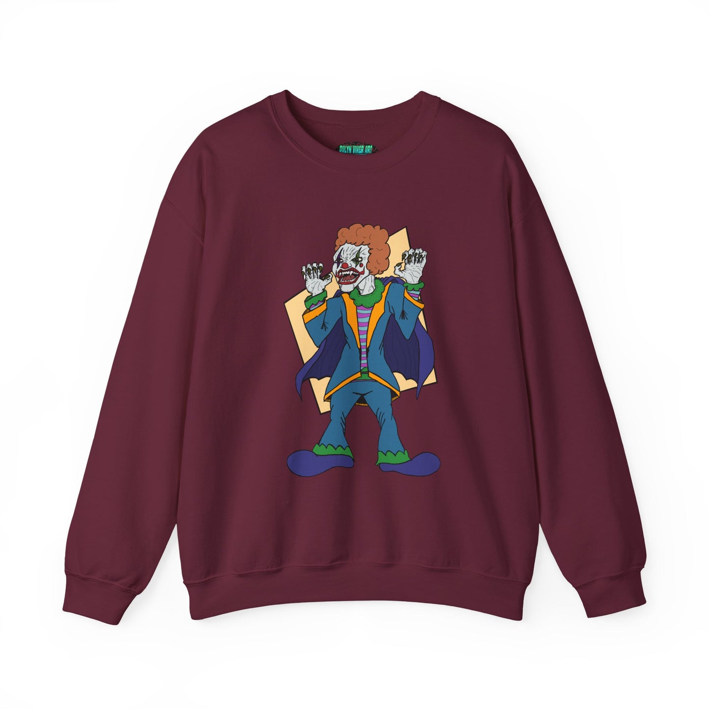Vampire Clown Funny Horror-Inspired Unisex Crewneck Sweatshirt