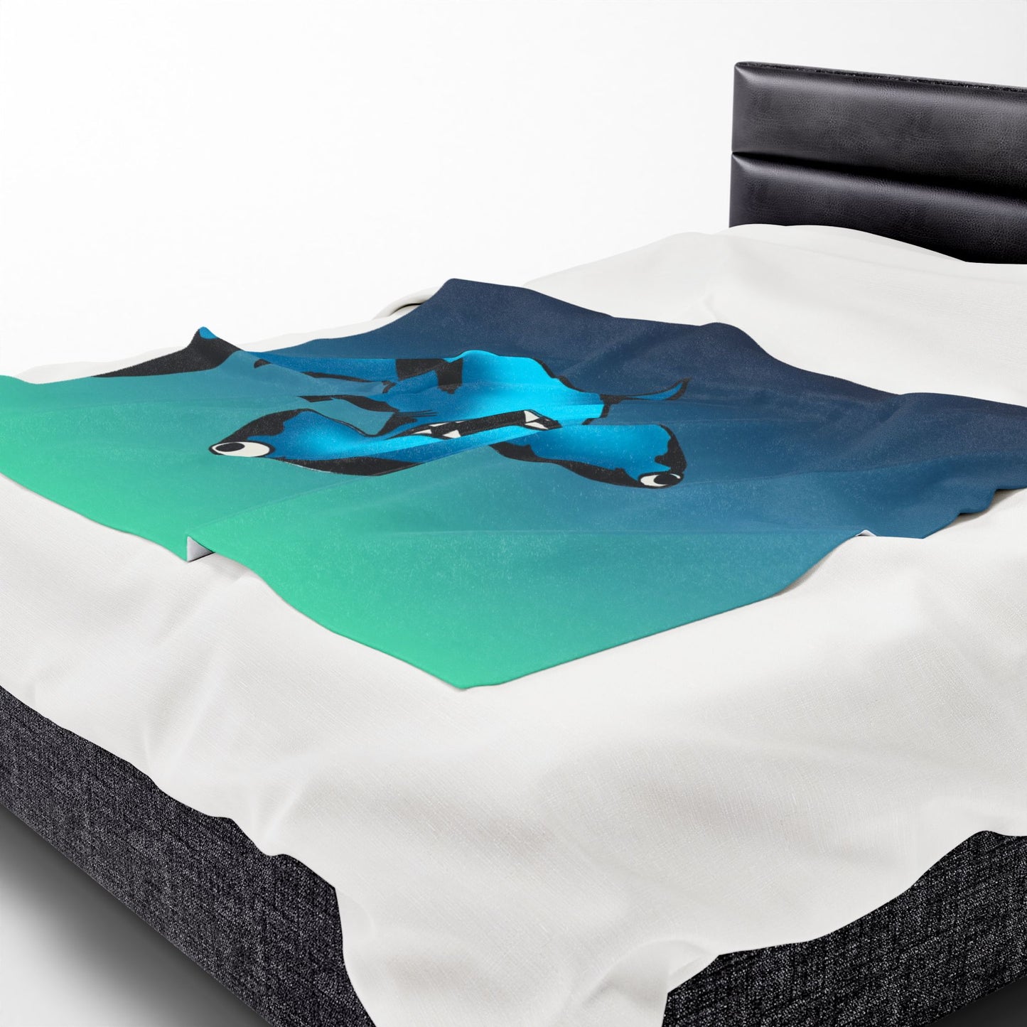 Harley Hammerhead Shark Velveteen Plush Blanket — Cute Ocean Animal Throw for Kids & Beach Lovers
