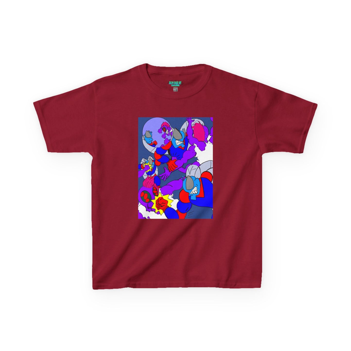 The Astounding Astro-Fly vs The Spiders! Colorful Cartoon Kids Heavy Cotton™ Tee - Fun & Playful Design