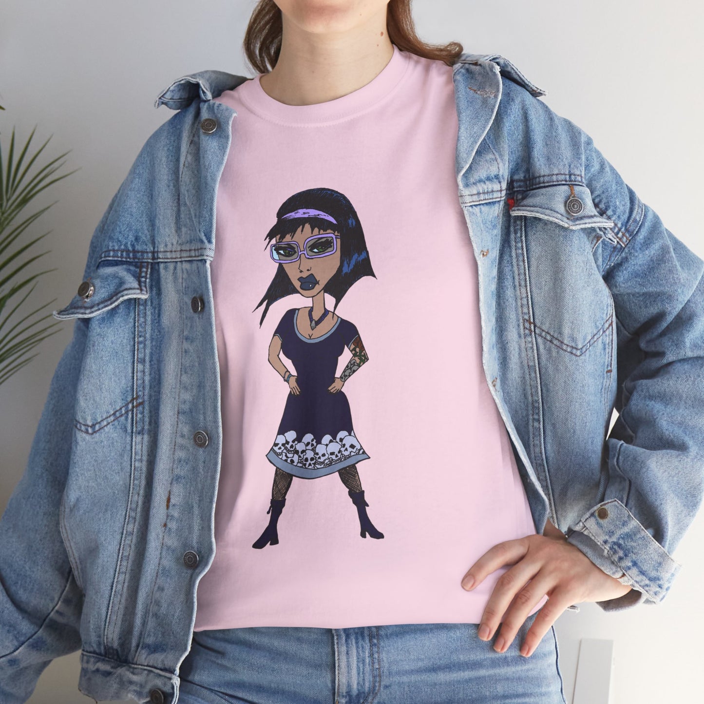 Gothic Doll T-Shirt — Retro Vampire Girl Graphic Tee
