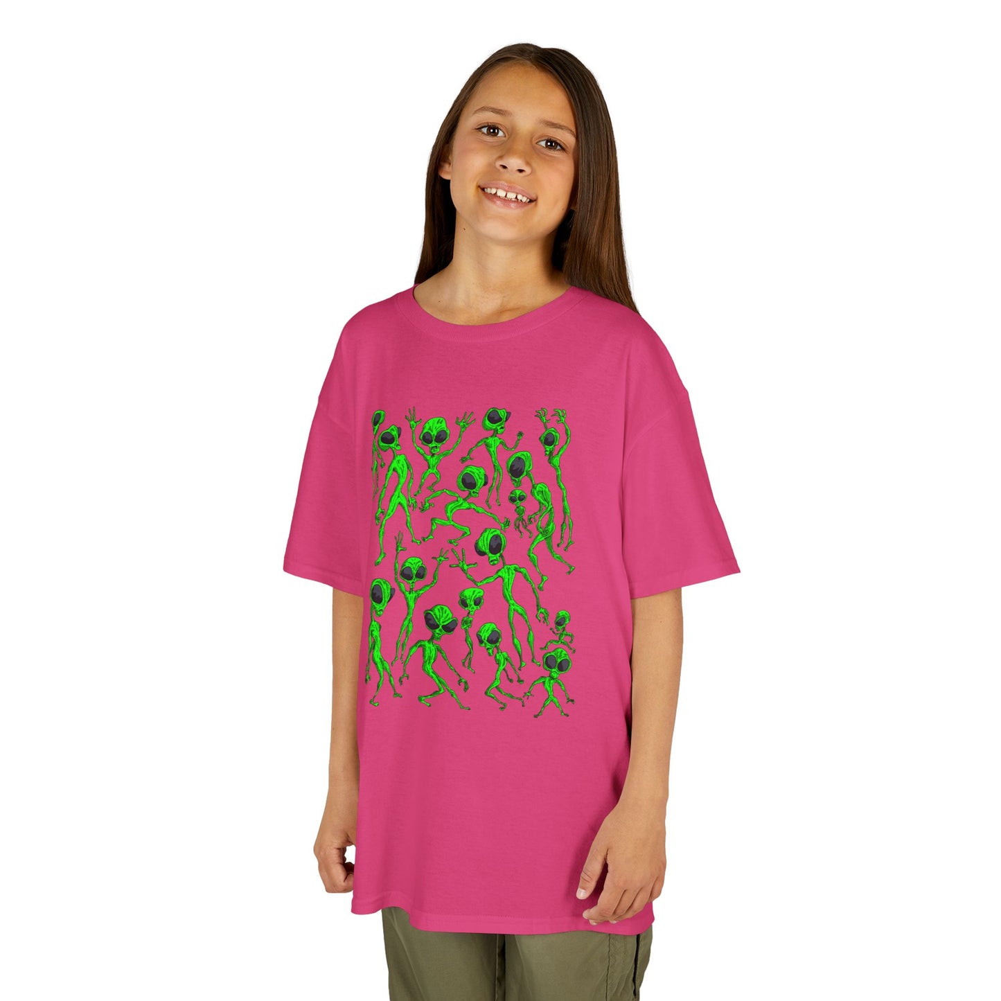 Kids Alien Dance Party T‑Shirt — Fun Green Alien Graphic Tee for Children