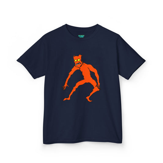 Kids Fire Monster Tee - Fun and Spooky Cotton T-Shirt for Kids