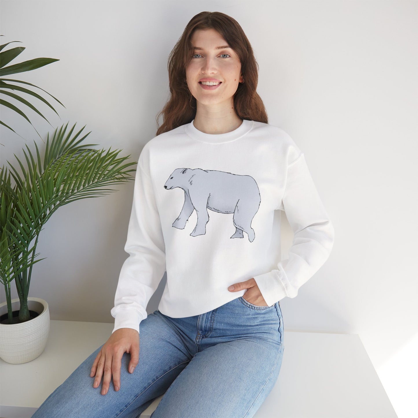 Cozy Polar Bear Crewneck Sweatshirt