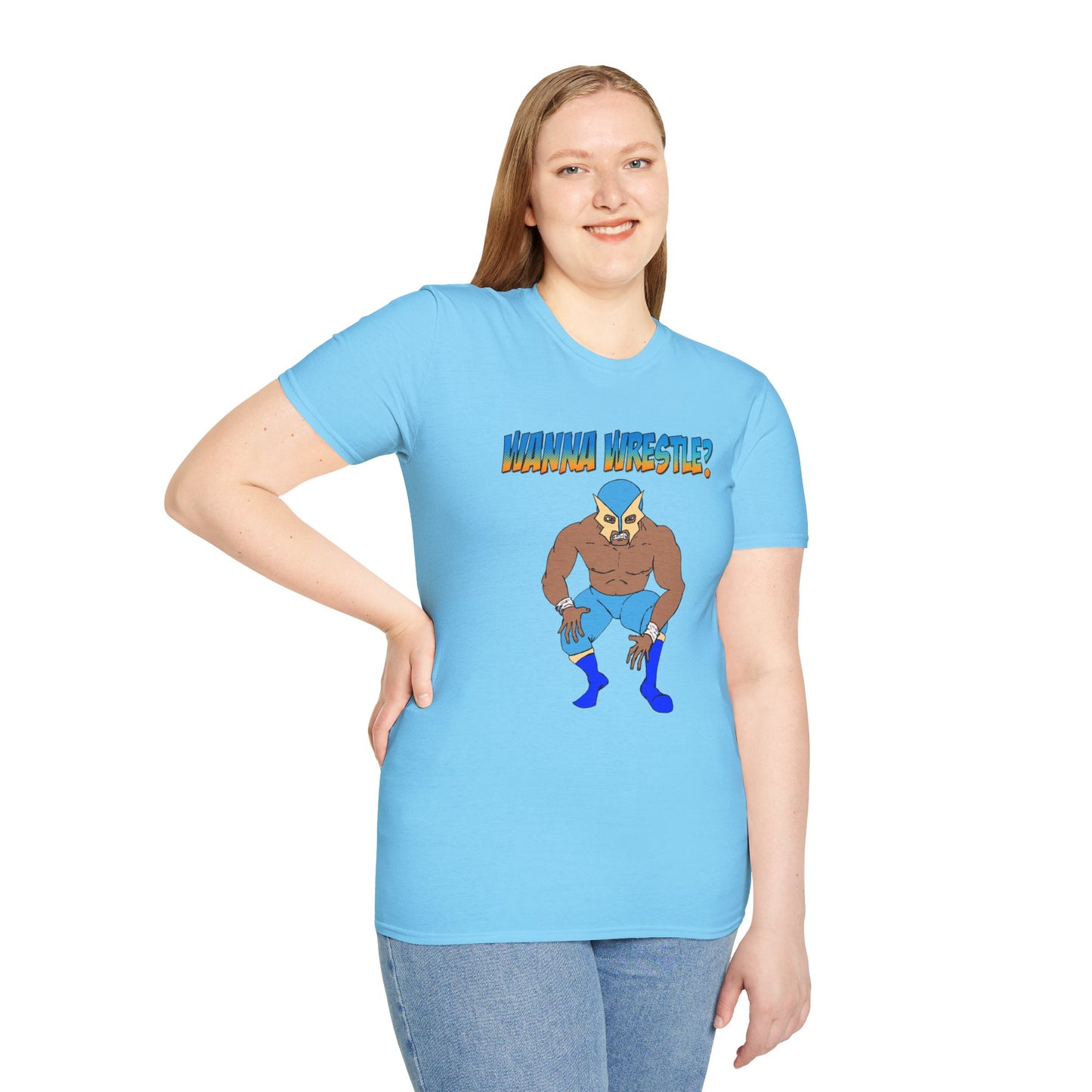 Wanna Wrestle? Unisex Softstyle T-Shirt