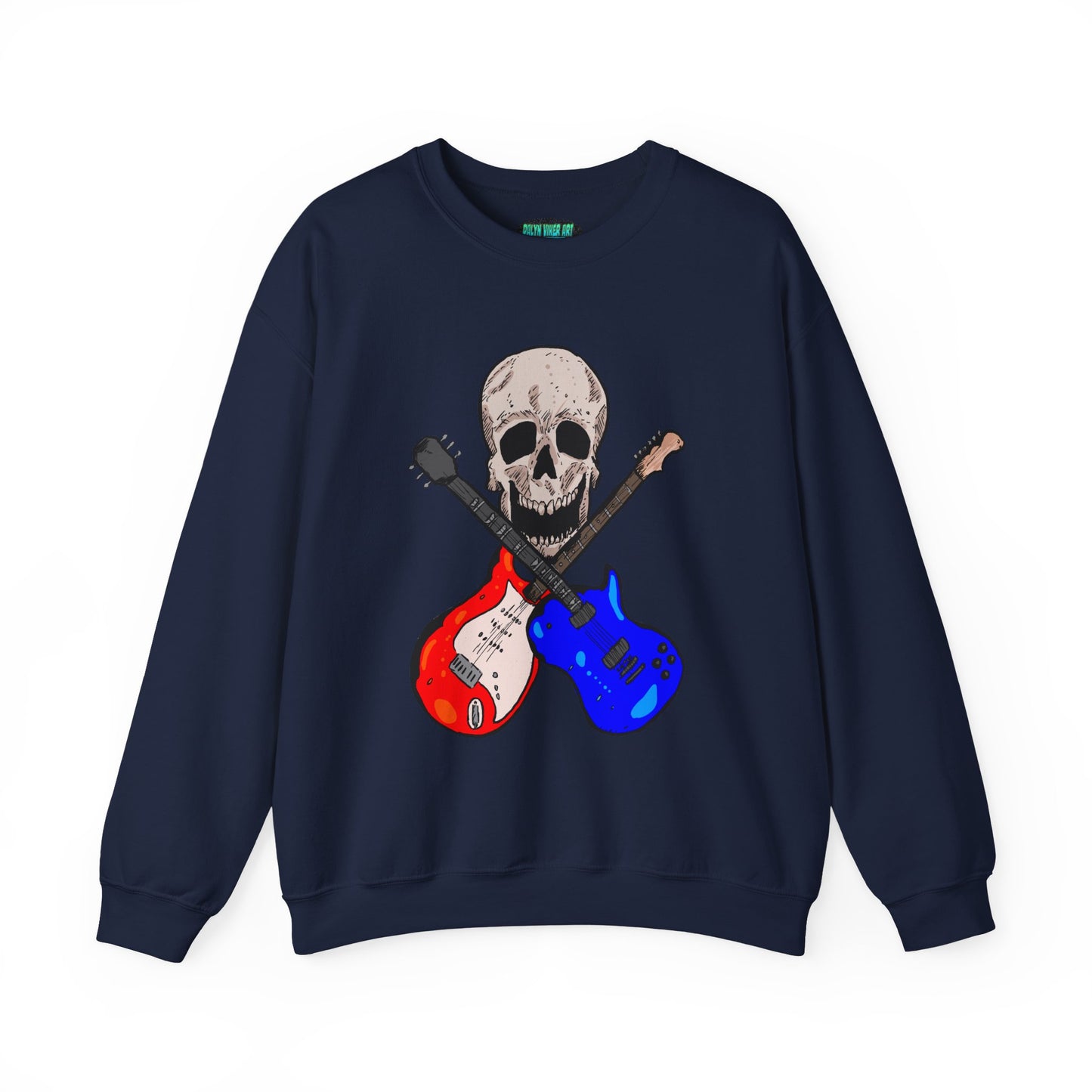 Skull and Guitar Crewneck Sweatshirt