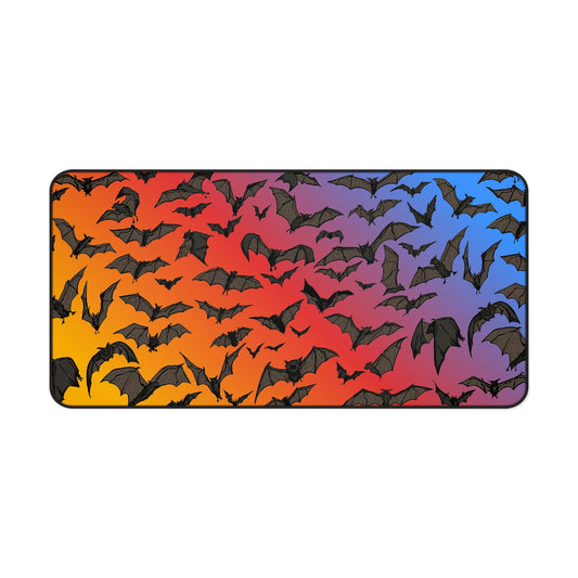 Bat Desk Mat — Halloween Bat Pattern Mouse Pad for Gamers & Office