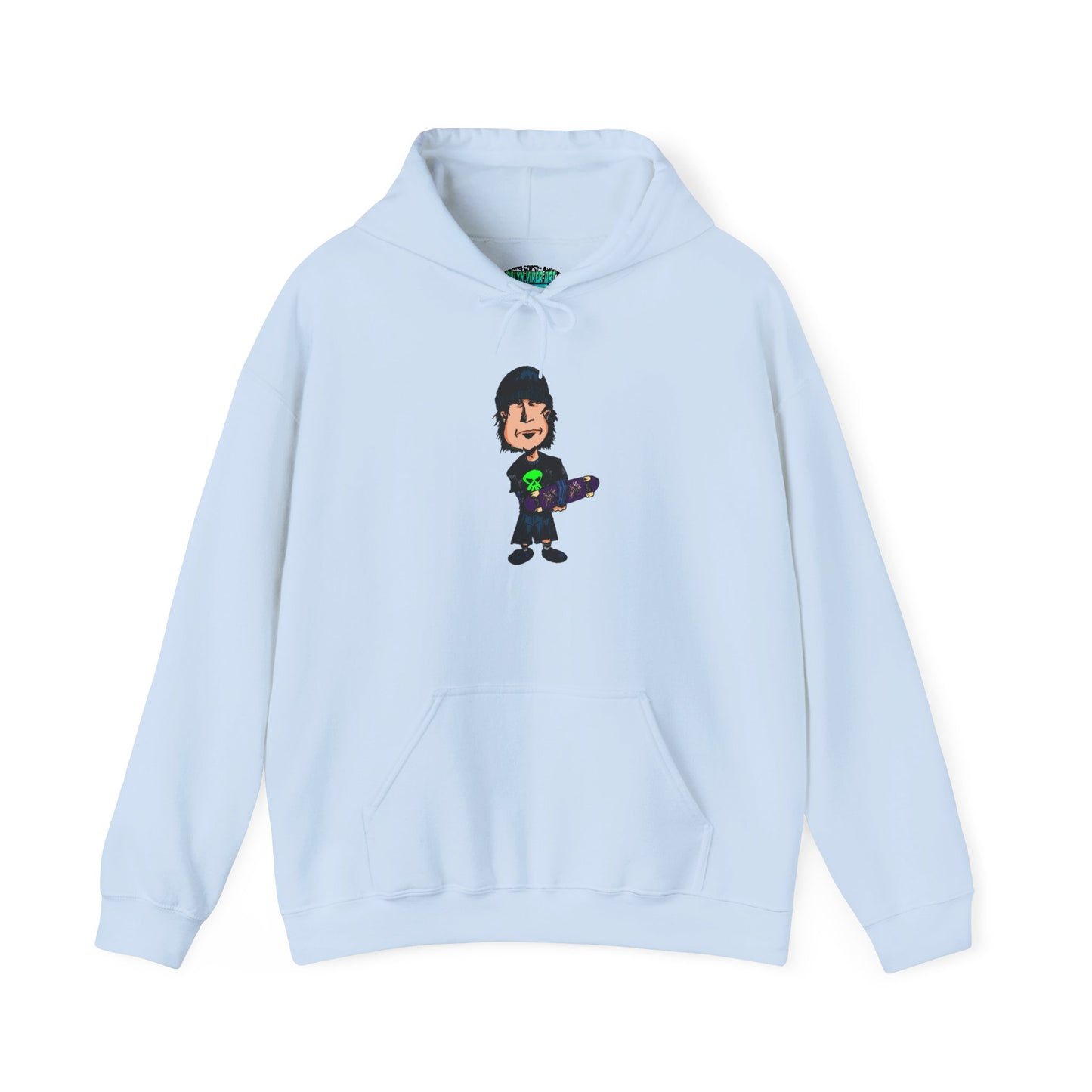 Rude Skater Dude Cartoon Hoodie – Skate Punk Sweatshirt