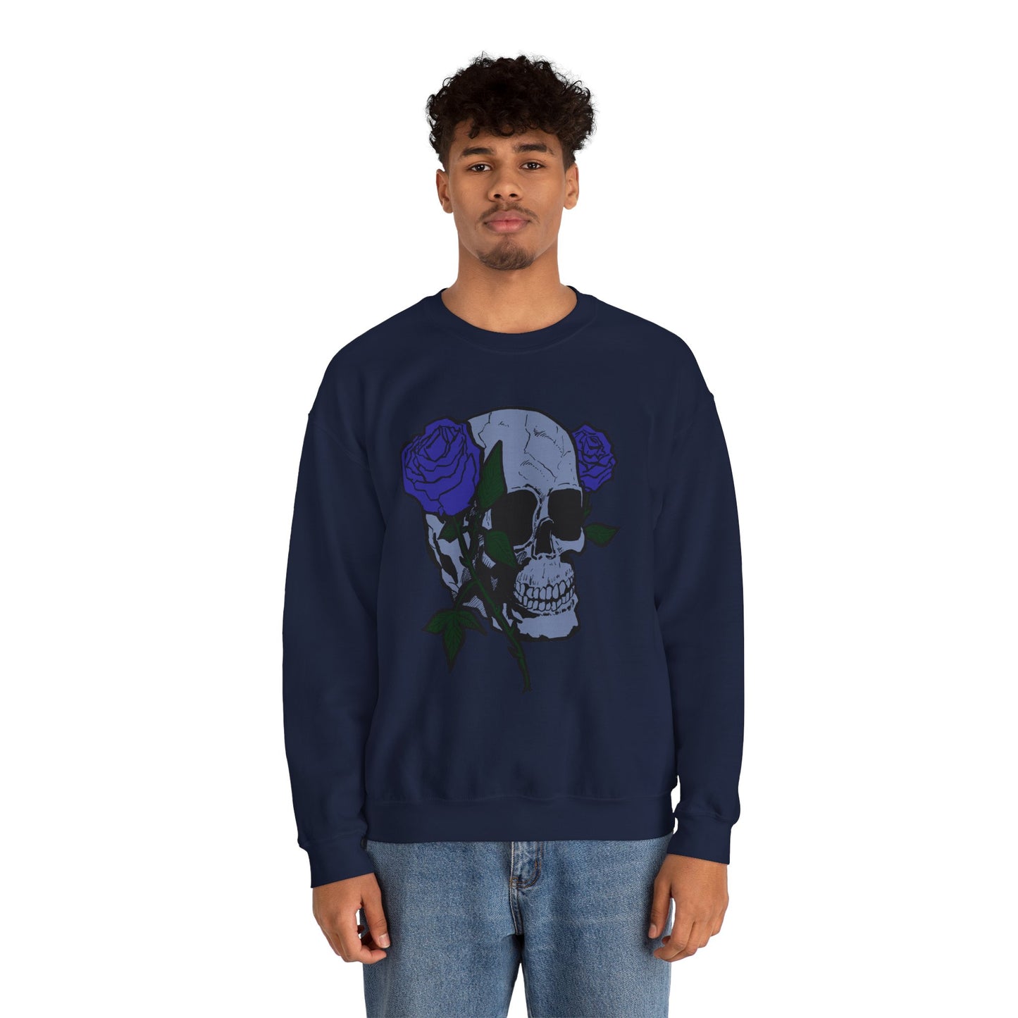 Rose Skull Crewneck Sweatshirt for Stylish Comfort