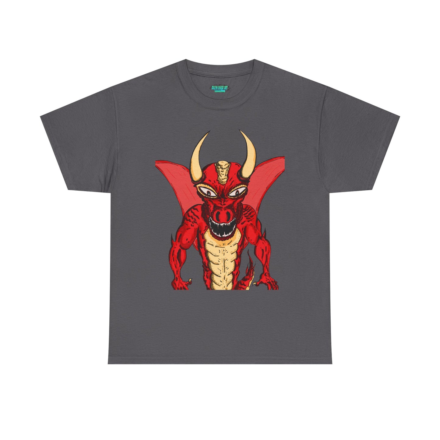 Bold Red Dragon Unisex Heavy Cotton Tee | Graphic Shirt for Anime Fans, Party Wear, Casual Outfit, Gift for Him/Her