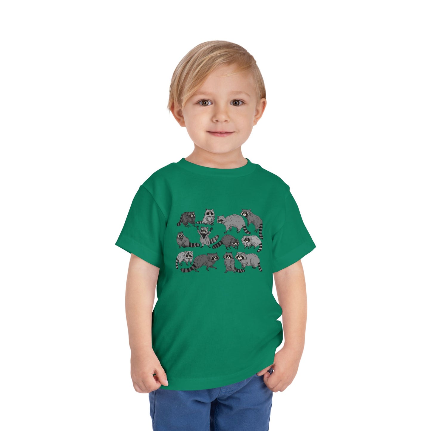 Toddler Tee — Playful Woodland Raccoon Crew Cute Kids Shirt