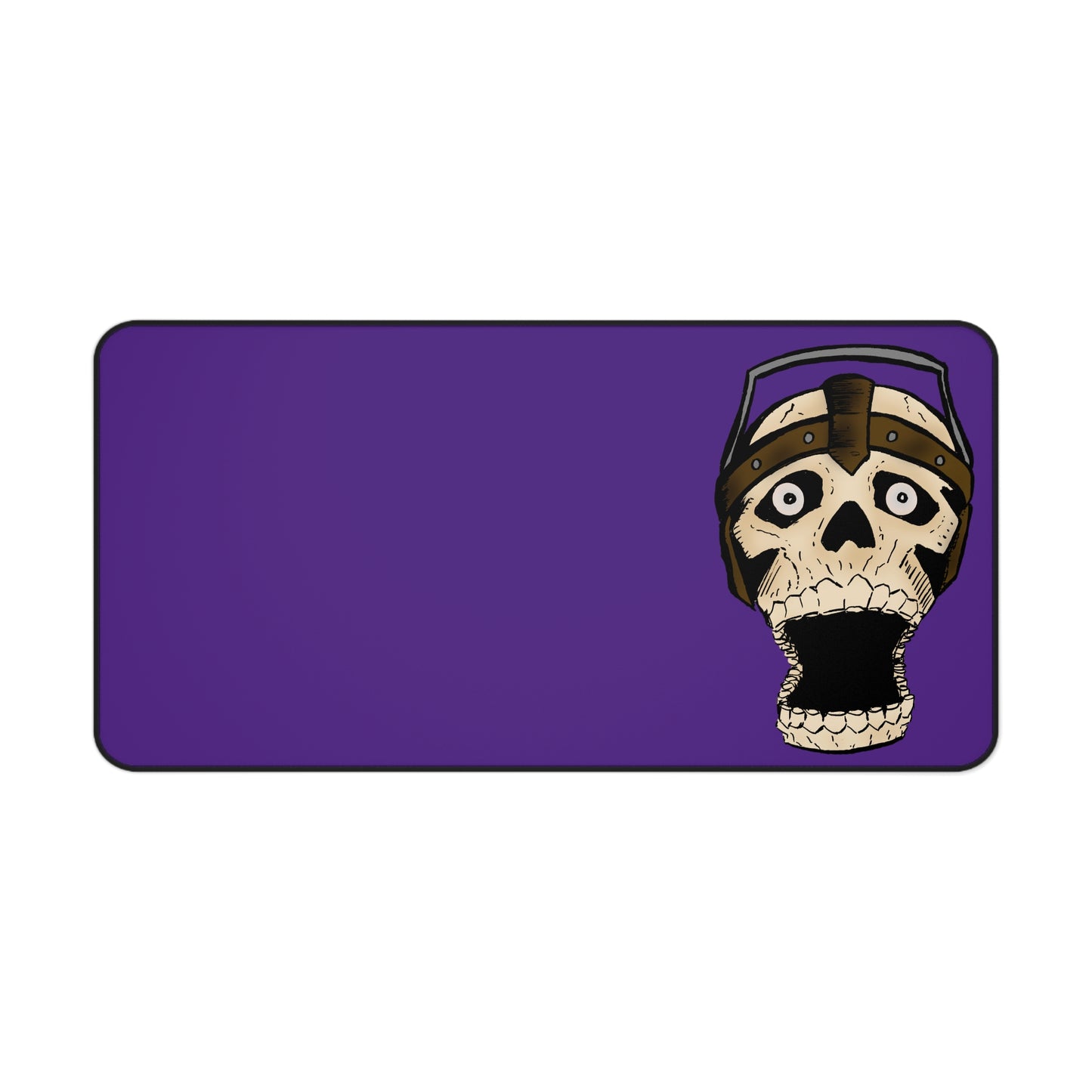 Screaming Skull Purple Desk Mat with Bold Design, Game Room Decor, Office Accessories, Halloween Gift, Unique Desk Pad, Gaming Setup Decor