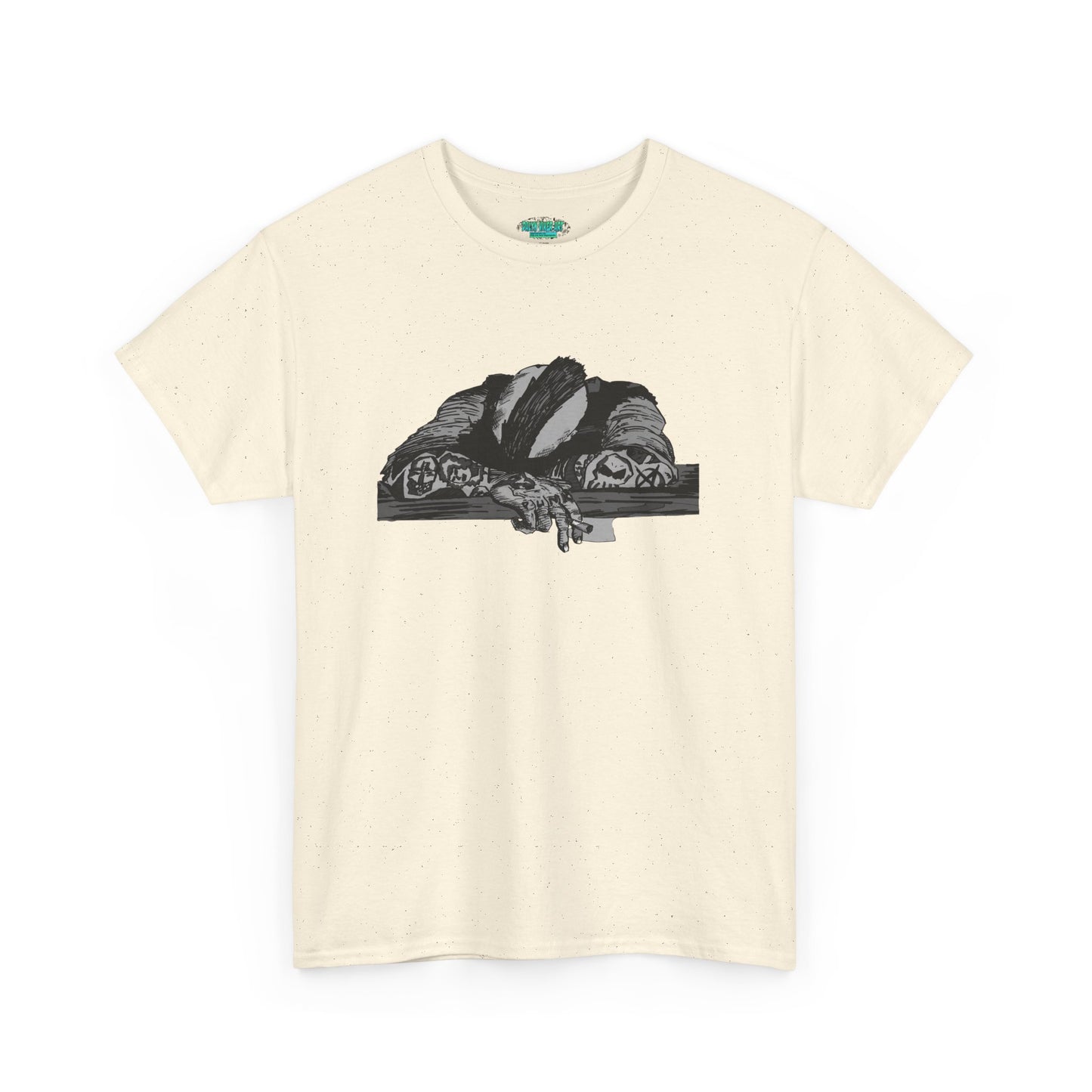 Punk and Done(grayscale) - Graphic Unisex Heavy Cotton Tee - Independent Illustration for Everyday Wear