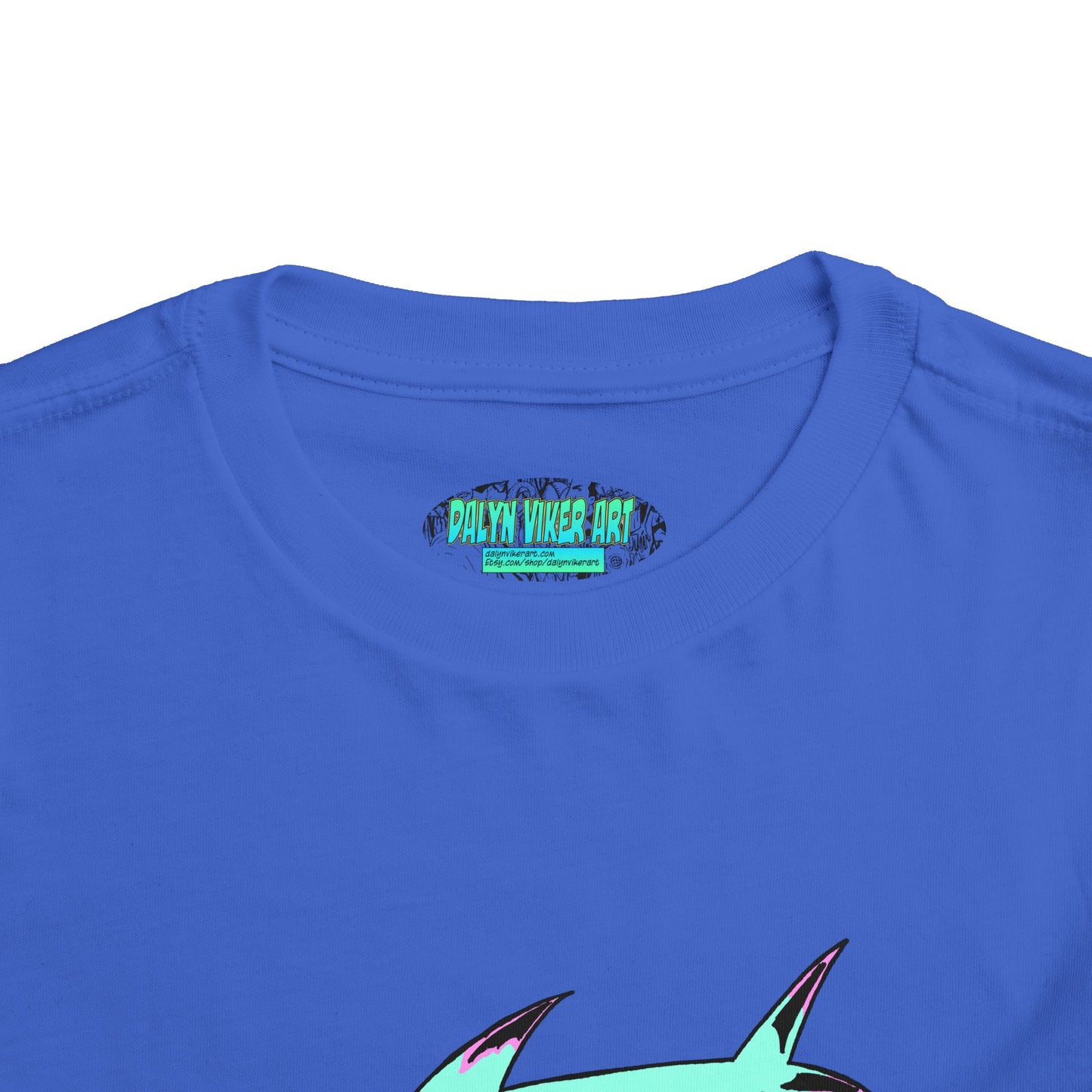 Toddler Tee — Cute Teal Shark Graphic Kids T‑Shirt