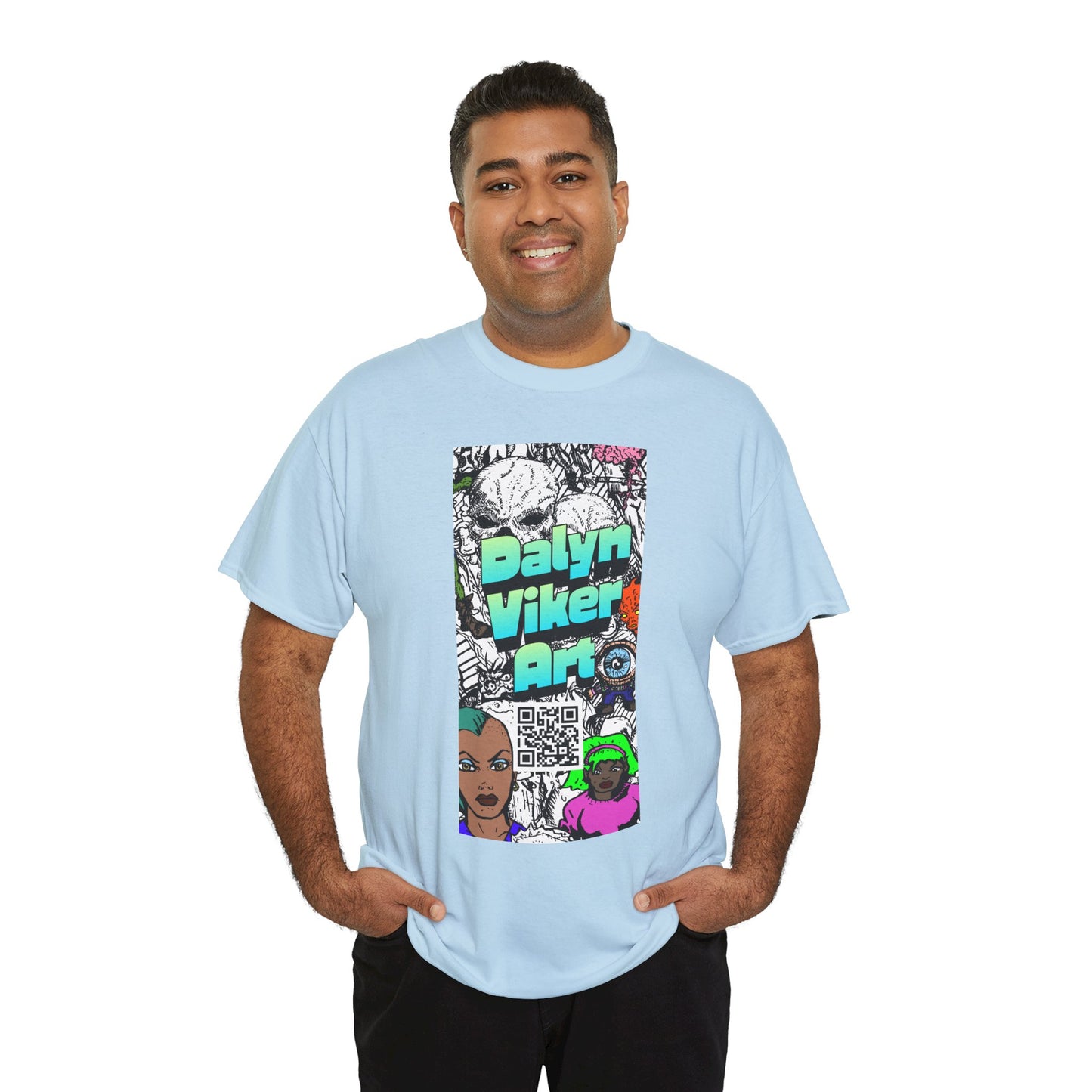 Graphic Art T-Shirt — "Dalyn Viker Art" Vertical Collage Tee