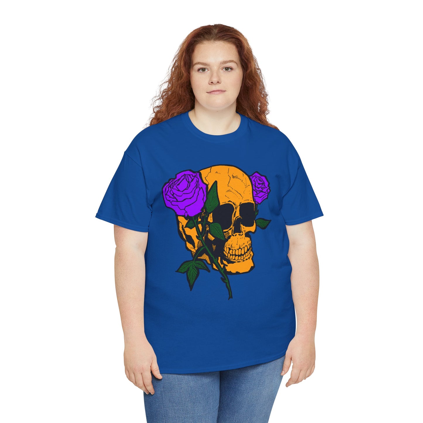 Skull and Roses Unisex Tee, Gothic Aesthetic Shirt, Vintage Graphic T-Shirt, Streetwear Essentials, Edgy Casual Wear