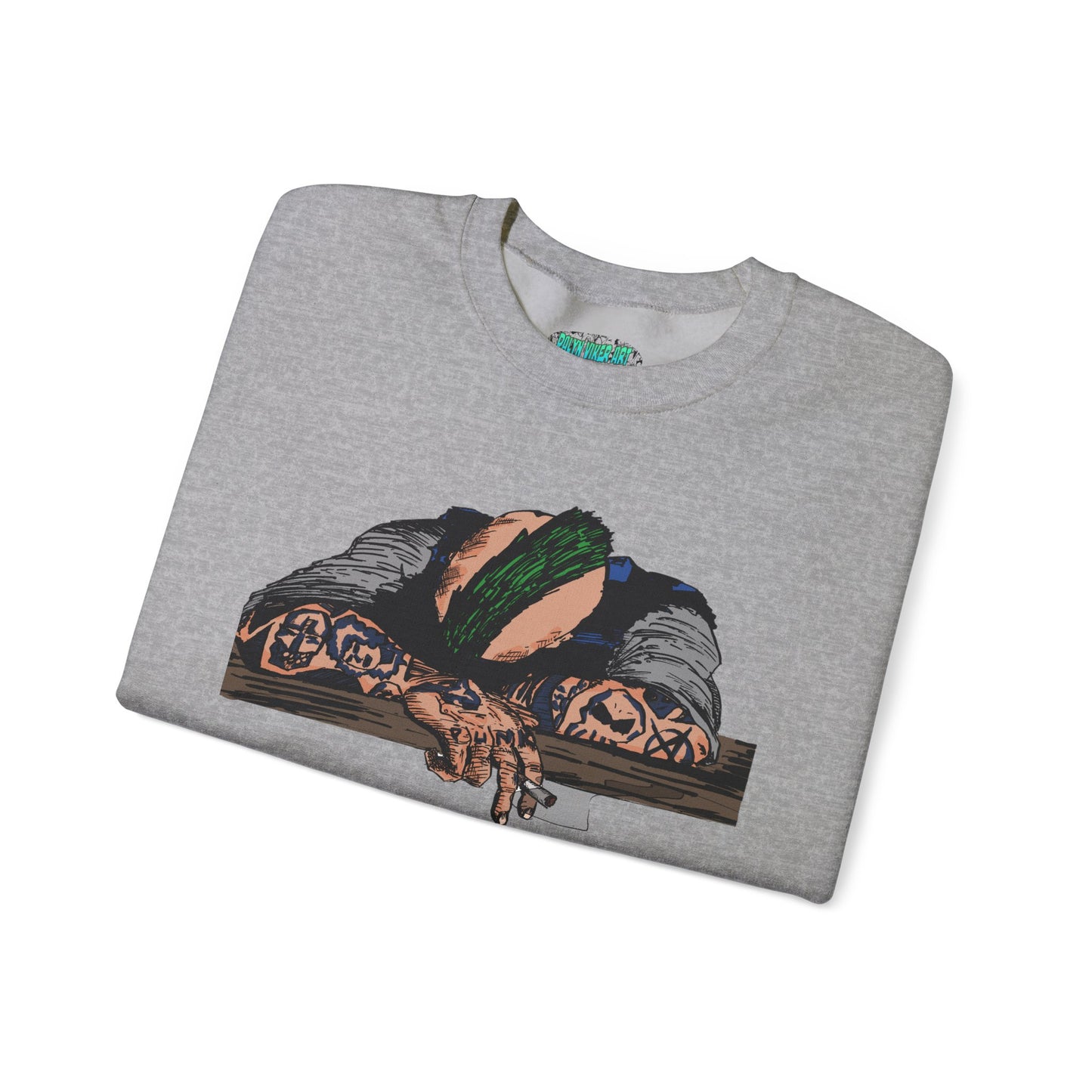 Punk and Done Artistic Unisex Crewneck Sweatshirt - Cozy Vibes