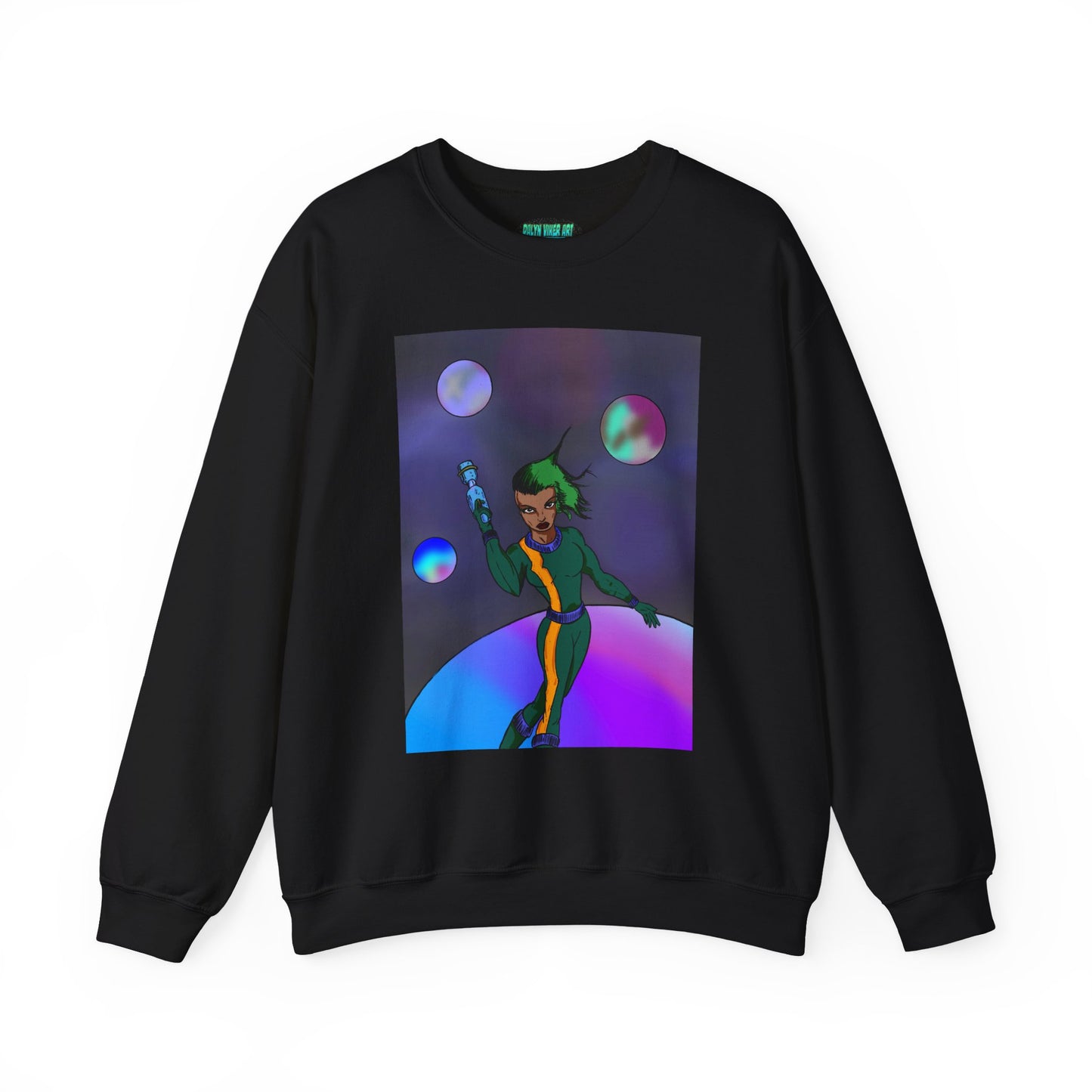 Cosmic Character Crewneck Sweatshirt – Fun, Unisex Design for Casual Style