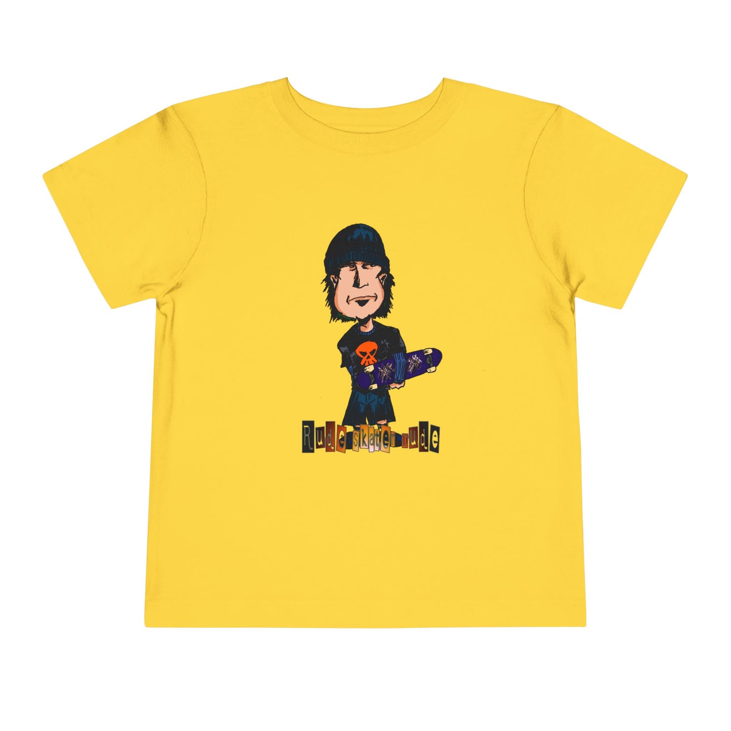 Toddler Tee — Cute Rude Skater Dude Kid Skateboard Graphic Shirt