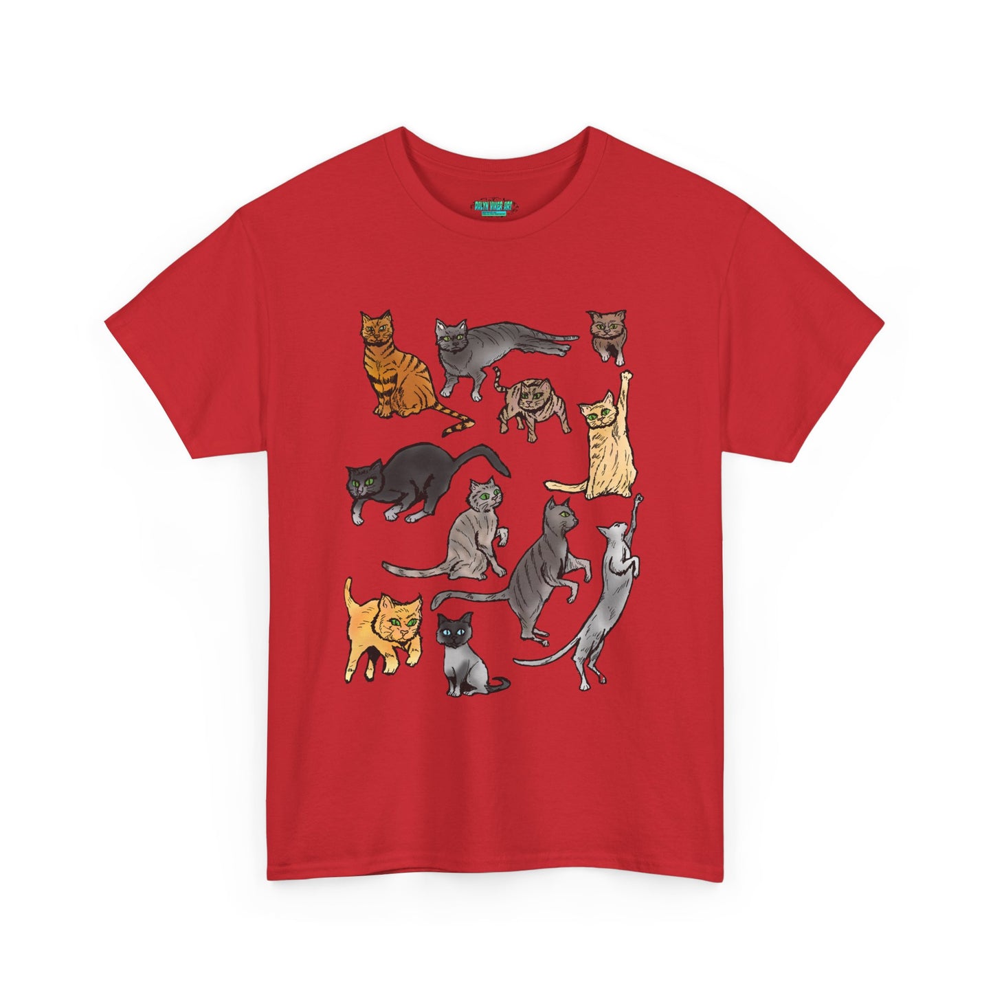 Cats Collage T-Shirt — Cute Cat Illustration Tee for Cat Lovers