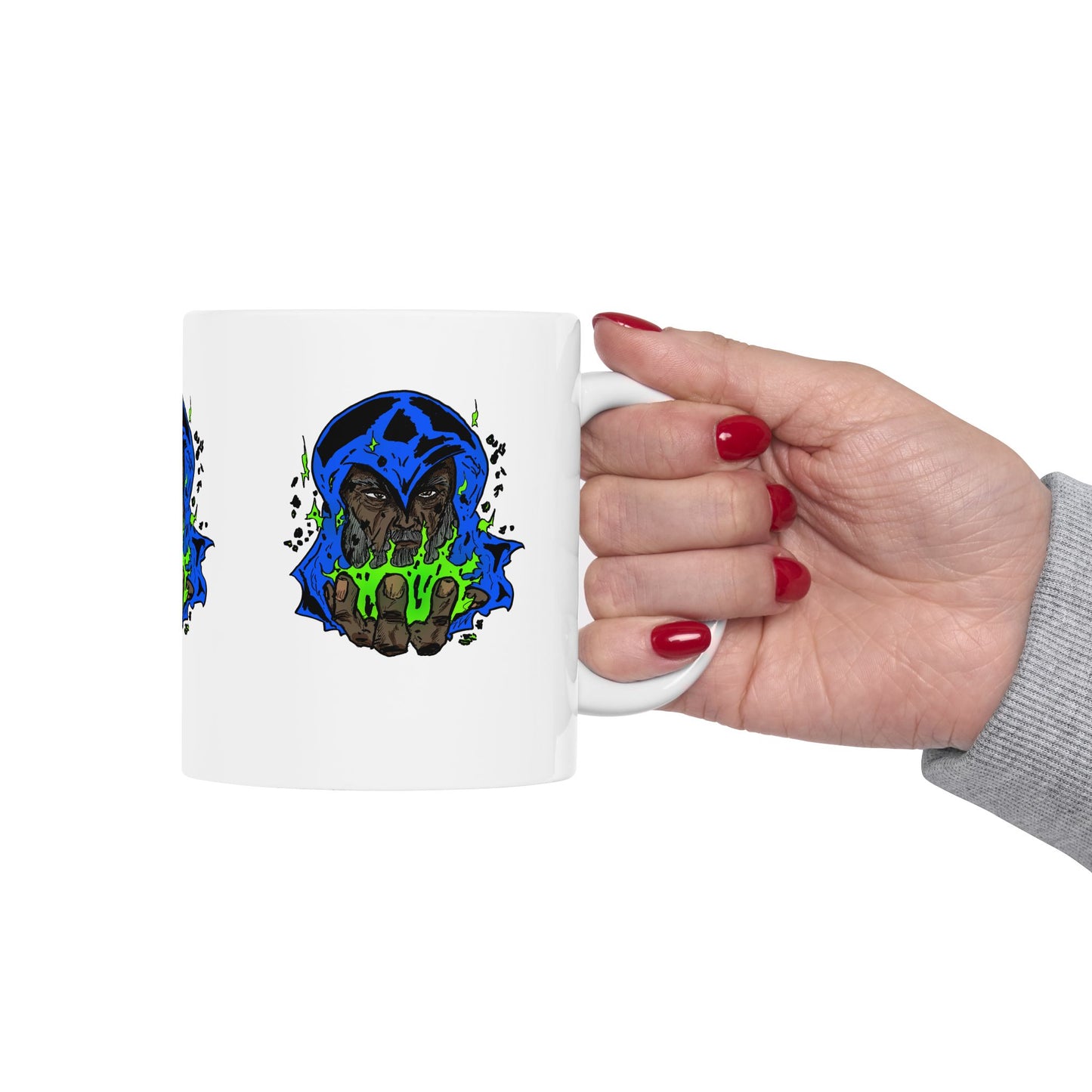 Cosmic Wizard Mug (11oz) - Colorful Magic Sorcery Gift for Fantasy Art Lovers