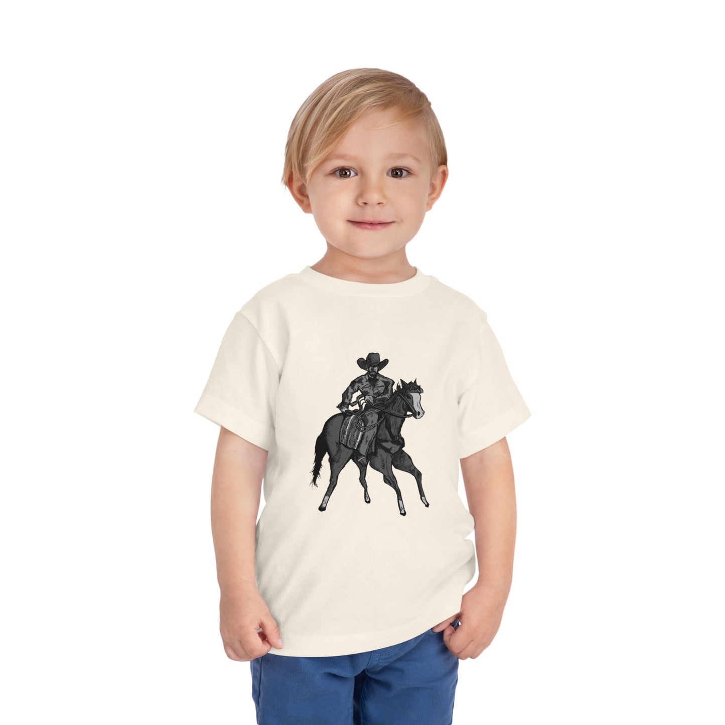 Toddler Western Cowboy Tee — Horseback Rider Graphic Shirt