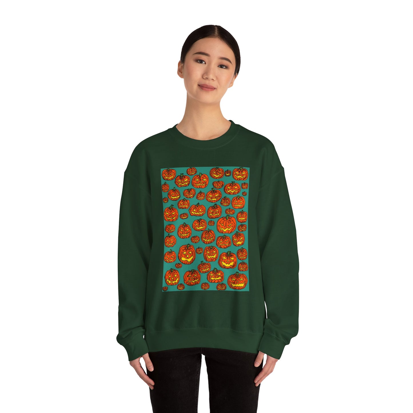 Halloween Pumpkin Crewneck Sweatshirt