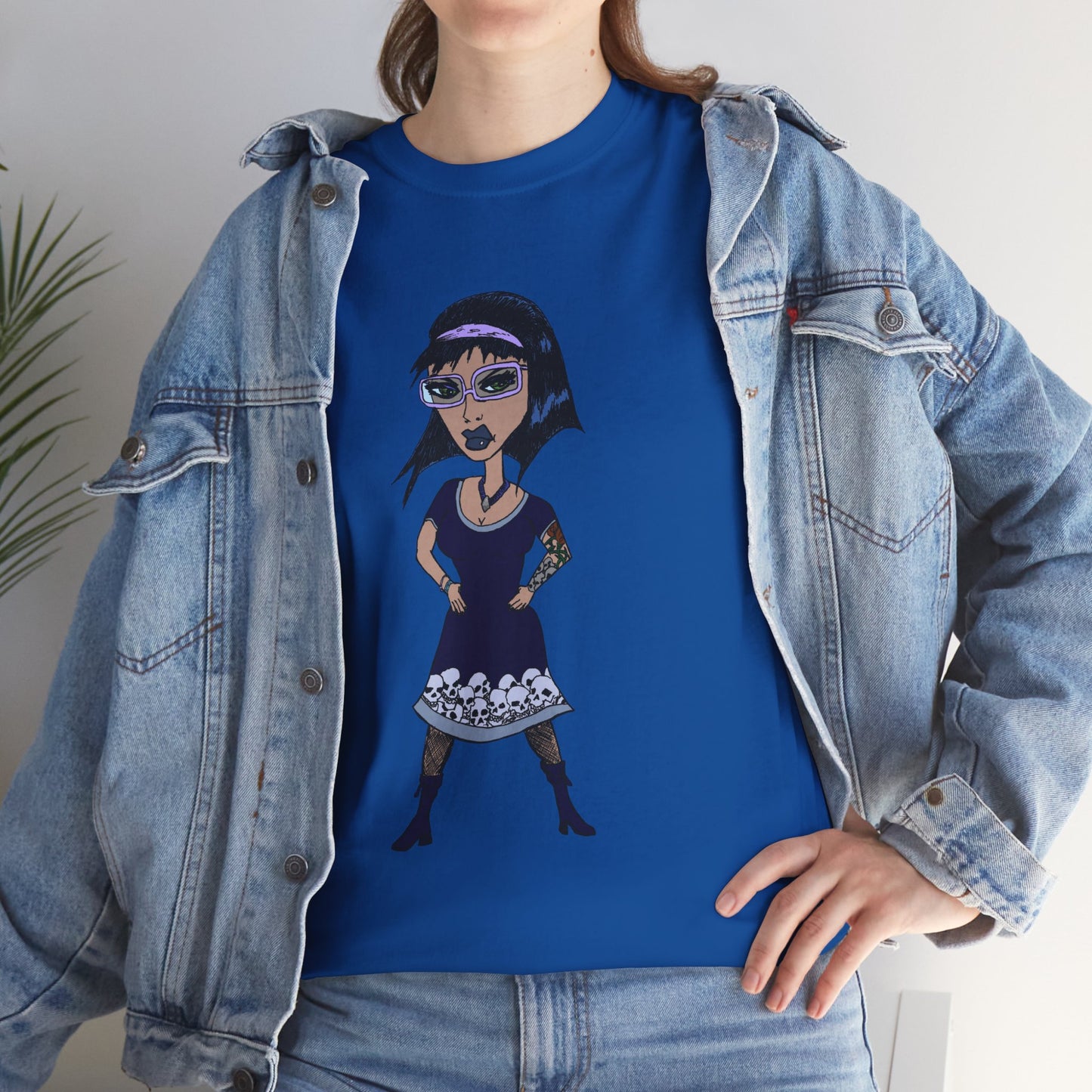 Gothic Doll T-Shirt — Retro Vampire Girl Graphic Tee
