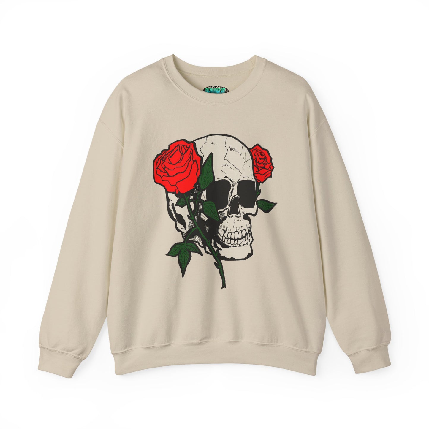 Skull and Roses Crewneck Sweatshirt
