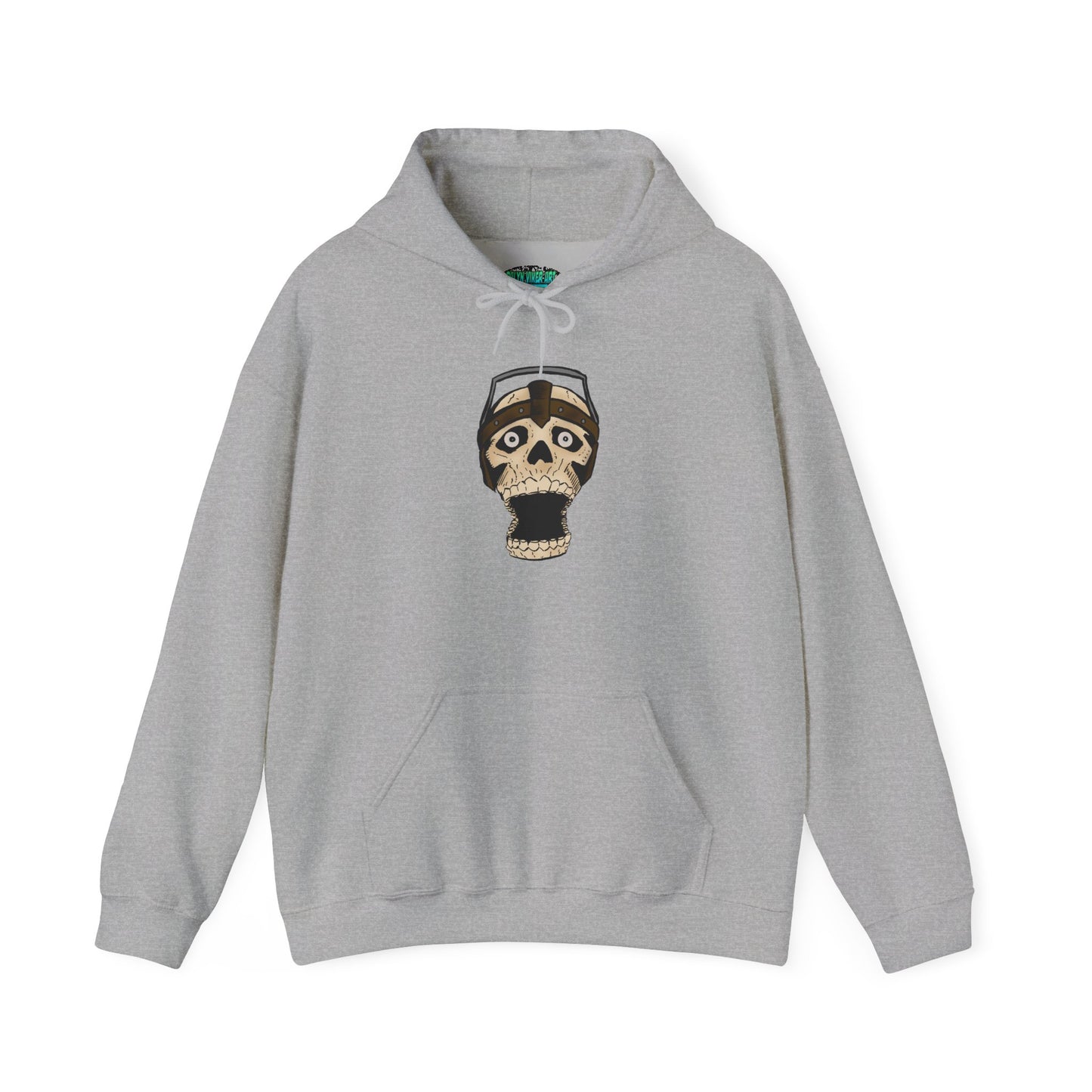 Screaming Skull Graphic Hoodie, Unisex Heavy Blend Sweatshirt, Cozy Casual Wear, Gift for Halloween, Unique October Fashion, Everyday Comfort