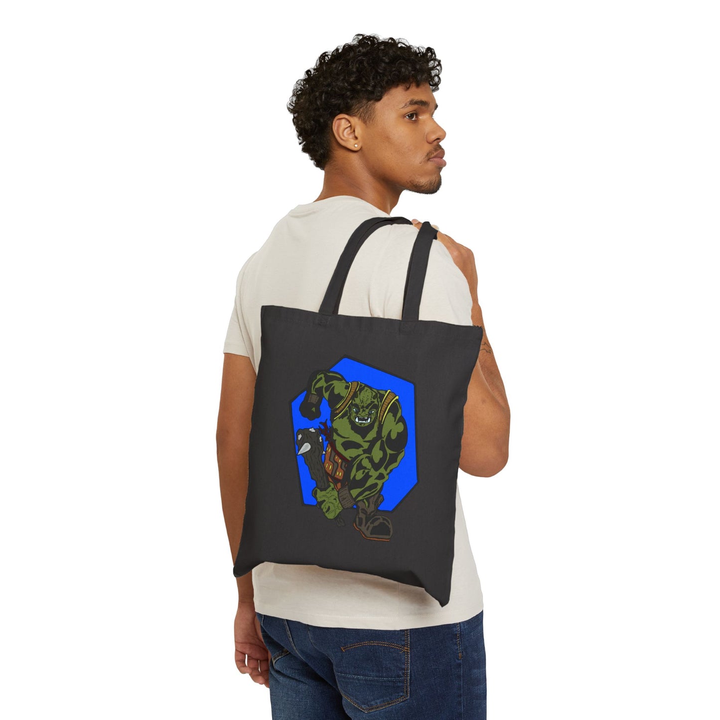 Running Ogre Cotton Canvas Tote Bag