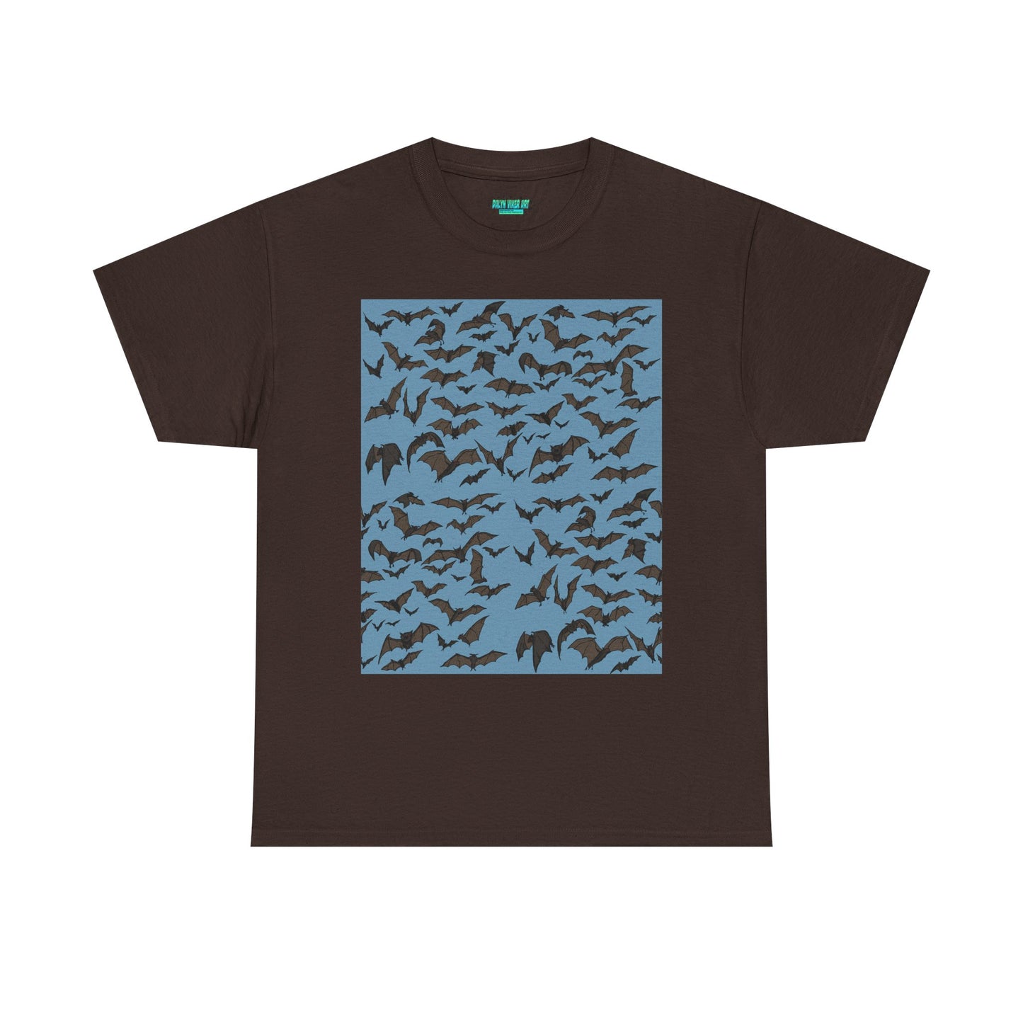 Unisex Bat Print Cotton Tee, Casual Graphic Tee, Halloween Apparel, Unique Gift for Animal Lovers, Stylish Everyday Wear