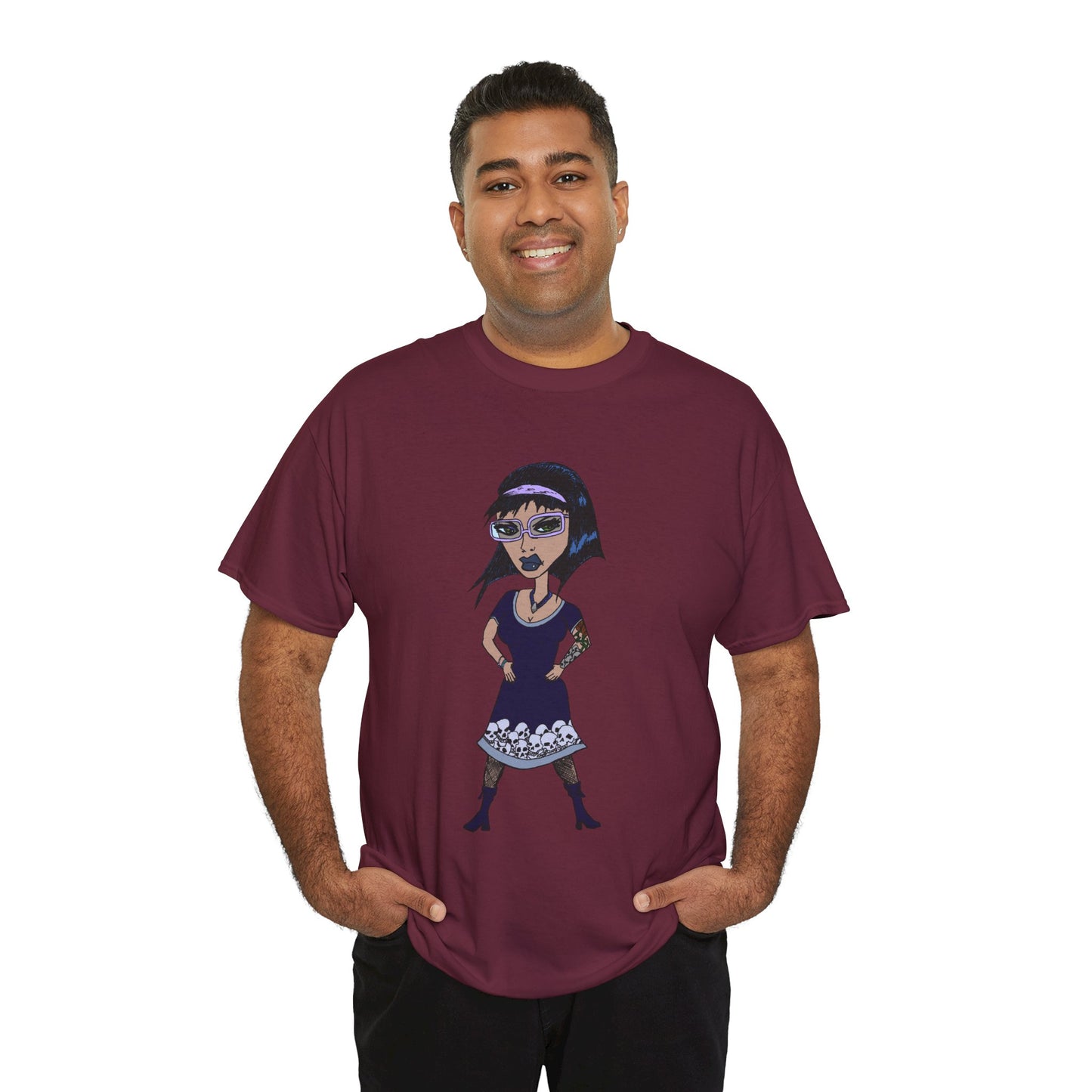 Gothic Doll T-Shirt — Retro Vampire Girl Graphic Tee