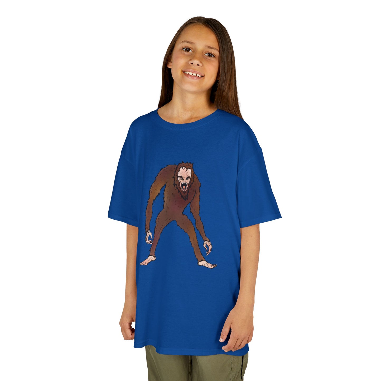 Kids Tee — Playful Sasquatch/Yeti Monster Graphic
