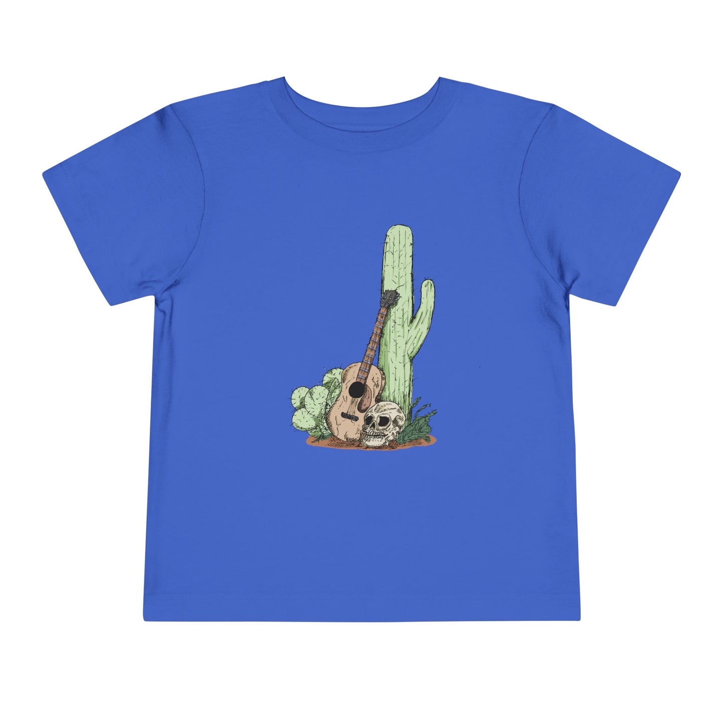 Toddler Tee — Desert Cactus with Guitar Graphic