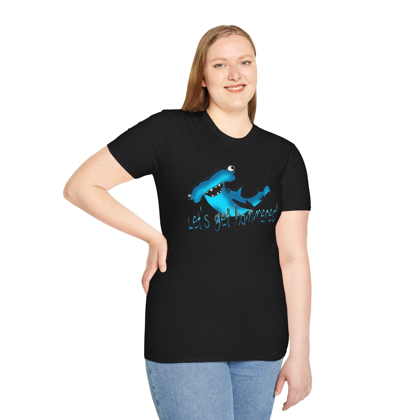 Hammered Shark Unisex T-Shirt – Let's Get Crunk Drinking Shirt