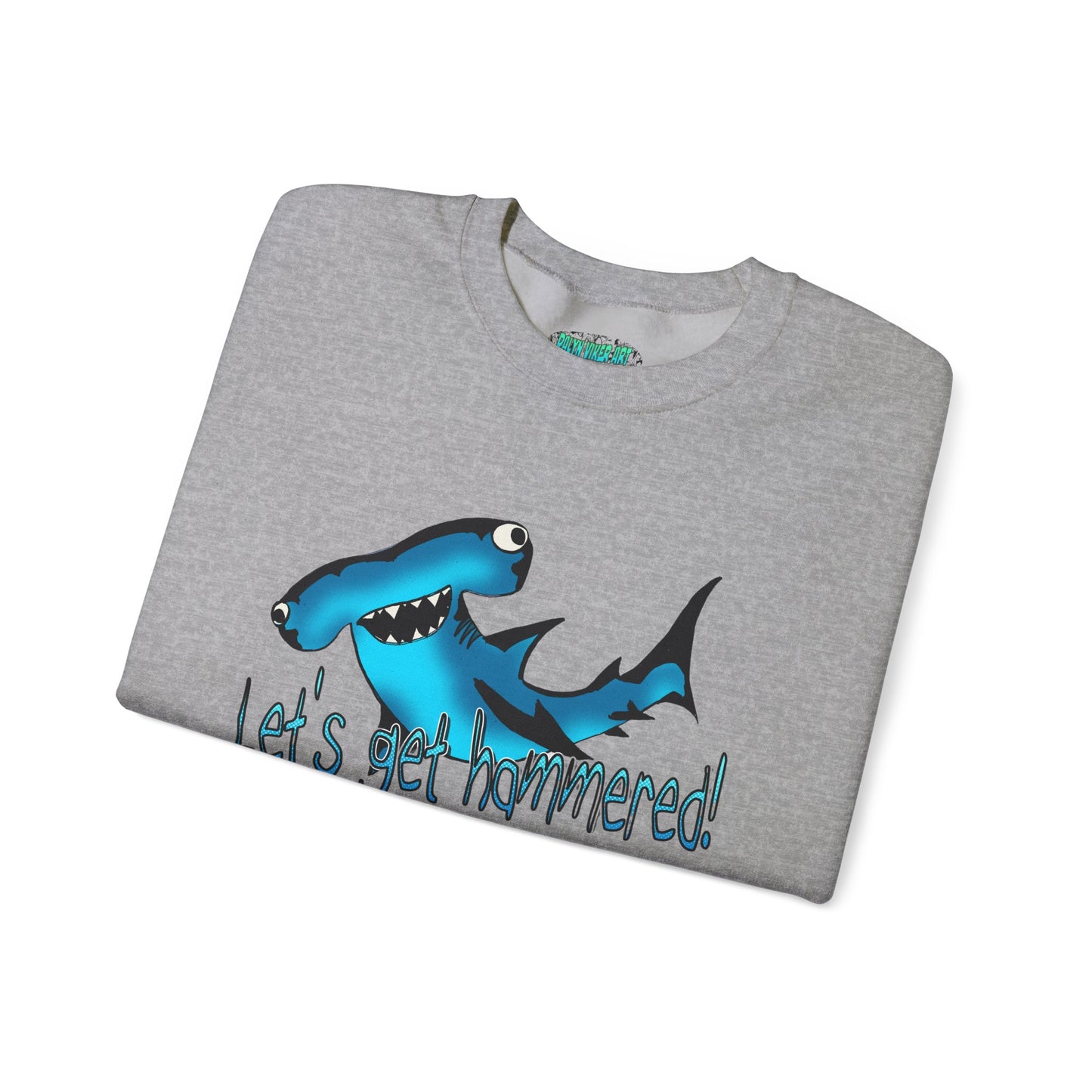 Harley Hammerhead Playful Shark Sweatshirt - 'Let's Get Hammered' Crewneck