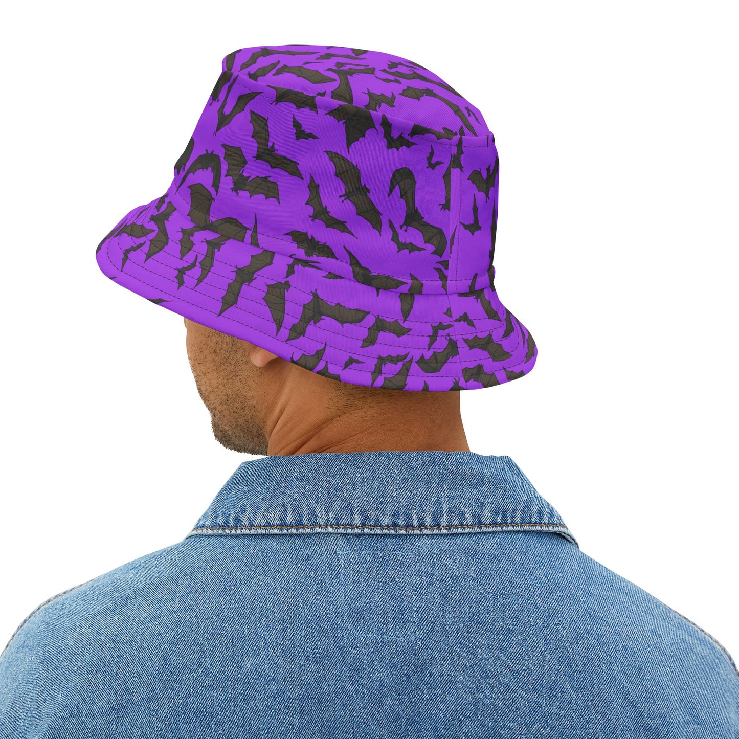 Vibrant Bats Bucket Hat, Stylish Summer Hat, Casual Beachwear, Trendy Headwear for Festivals, Gift for Animal Lovers