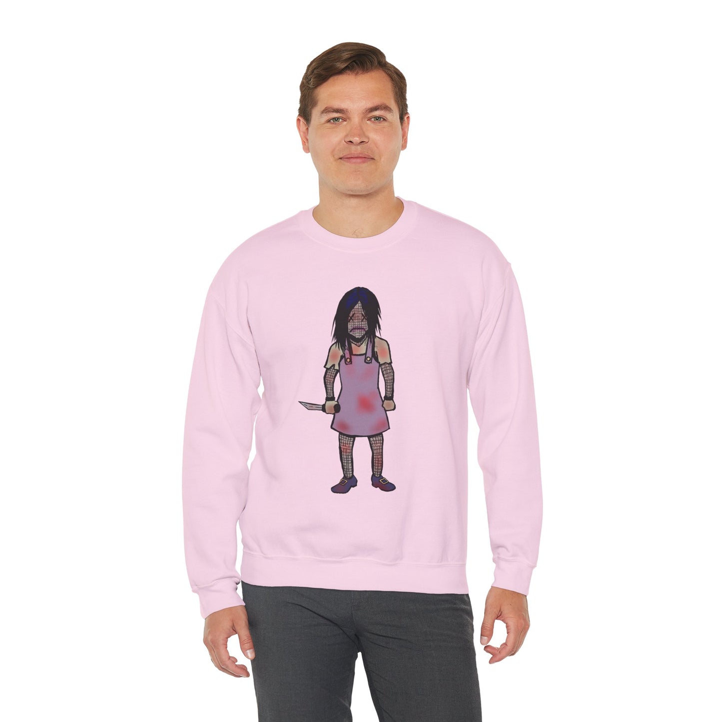 Evil Doll Edgy Graphic Sweatshirt for Unique Style