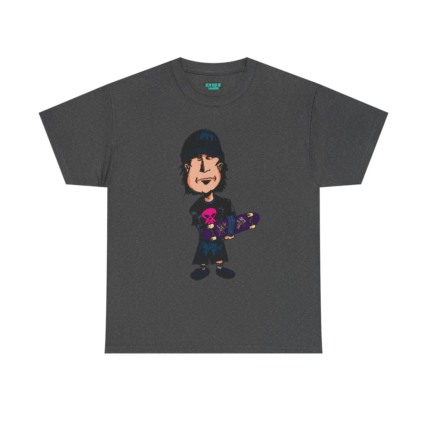 Rude Skater Dude - Skate Punk - Skater Kid Cartoon T‑Shirt — Cute Skateboarder Graphic Tee