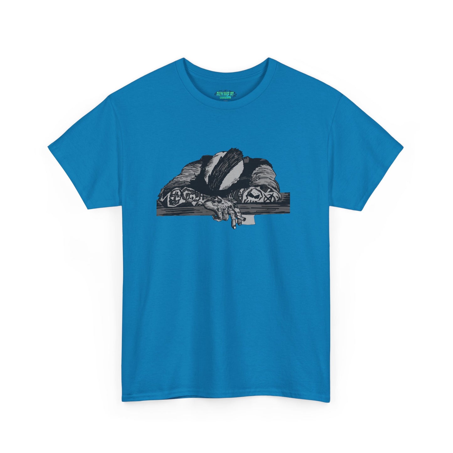 Punk and Done(grayscale) - Graphic Unisex Heavy Cotton Tee - Independent Illustration for Everyday Wear