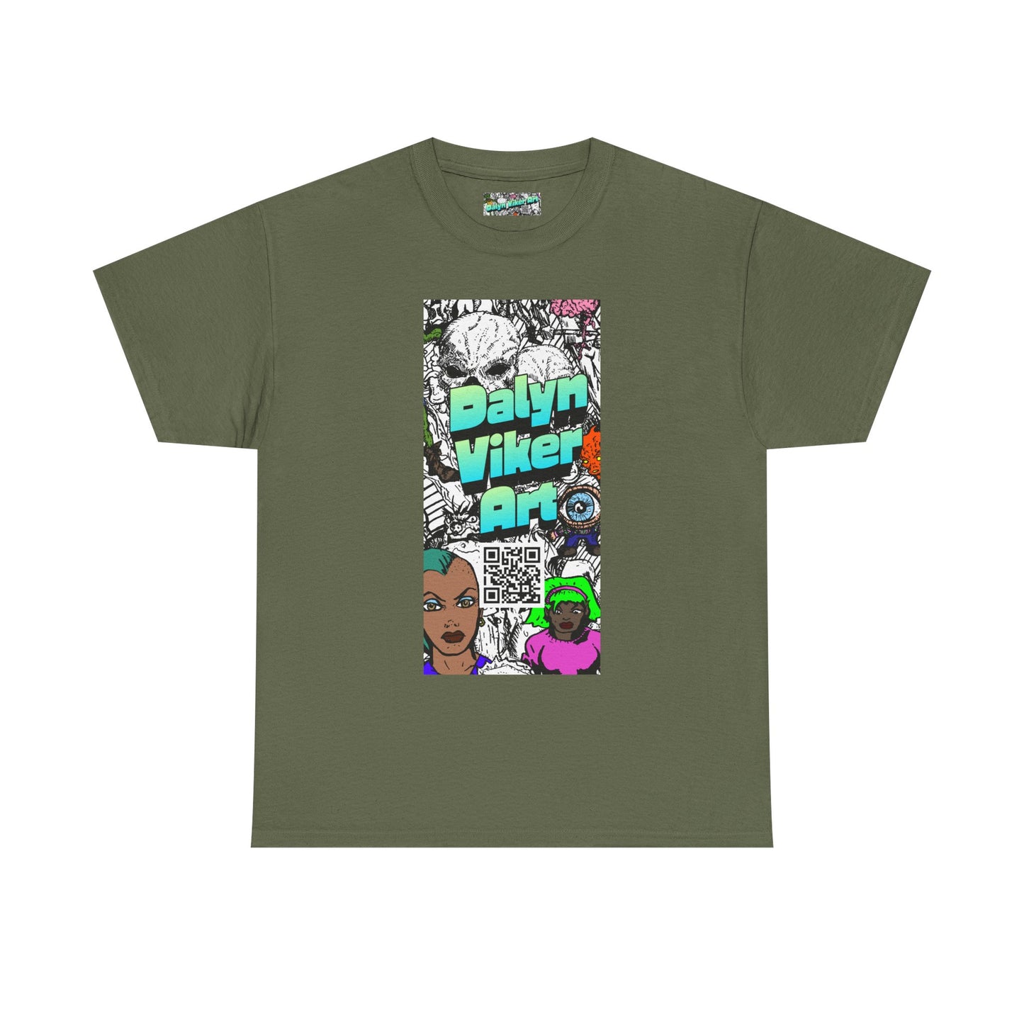 Graphic Art T-Shirt — "Dalyn Viker Art" Vertical Collage Tee